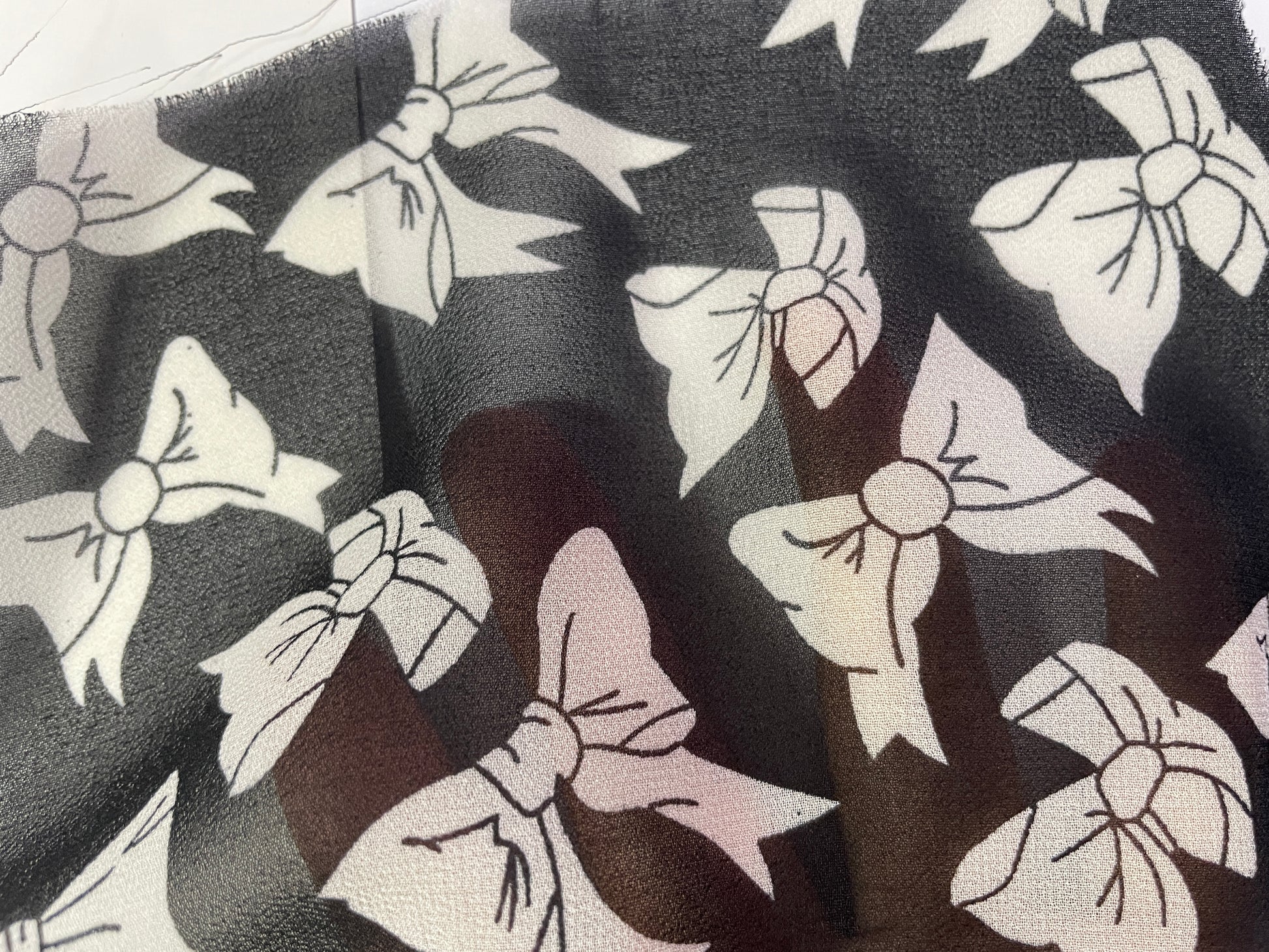 China Wholesale Print-100% Polyester Black Background Chiffon Print Fabric - Natasha Fabric