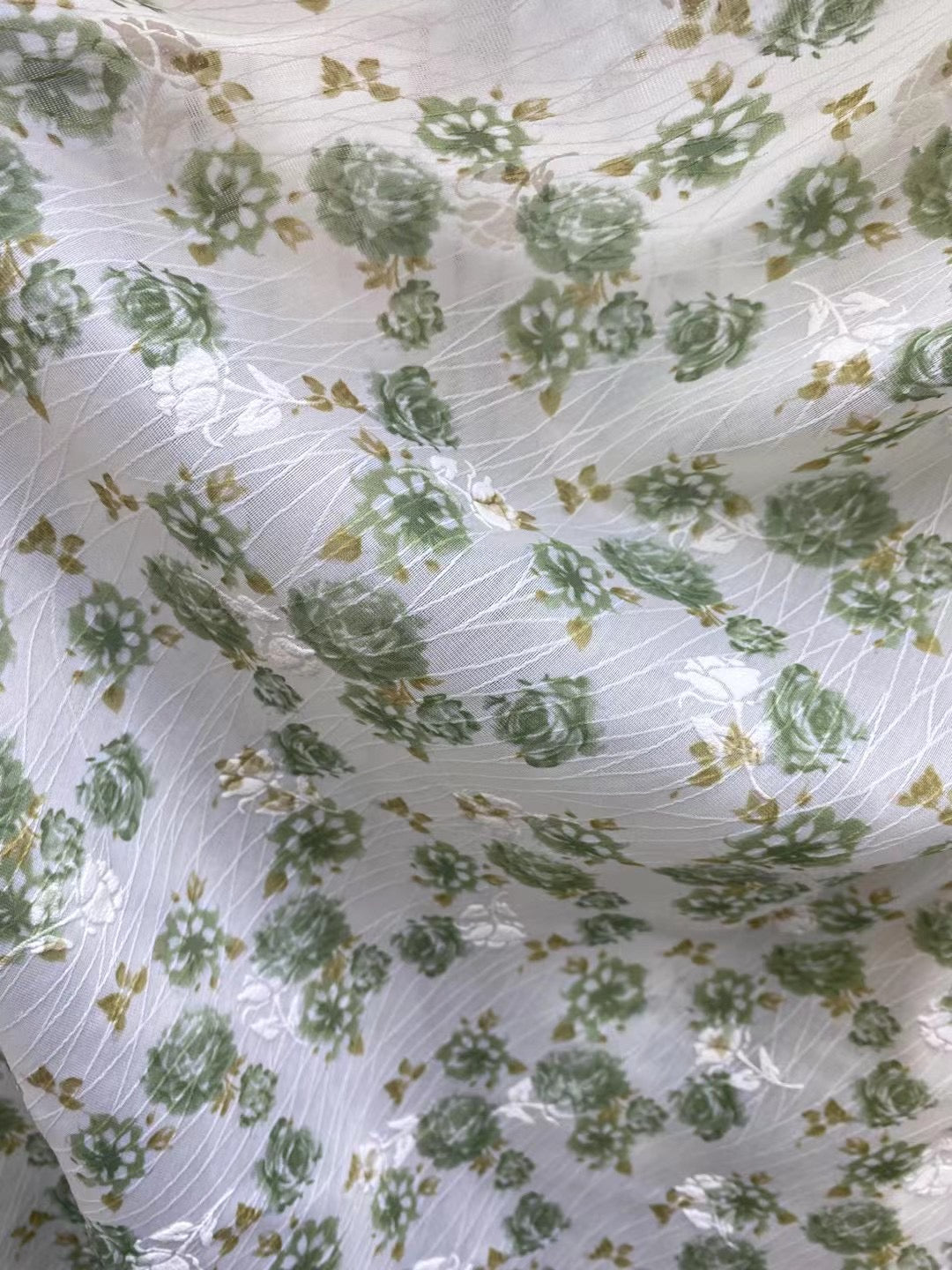 Embroidery Polyester Ditsy Print Fabric - Natasha Fabric