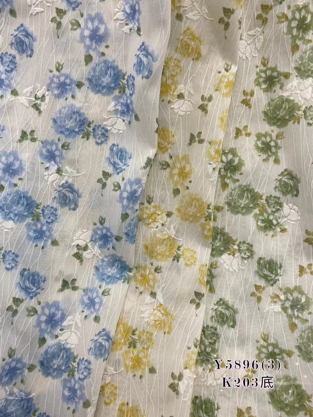 Embroidery Polyester Ditsy Print Fabric - Natasha Fabric