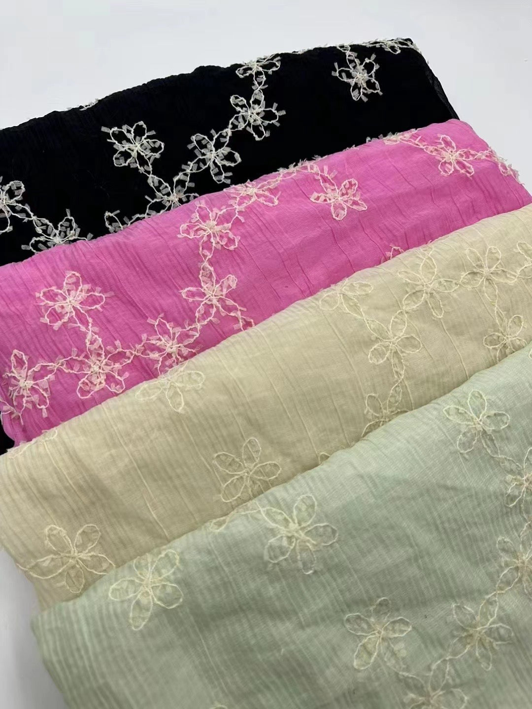 Polyester Solid Embroidery Fabric - Natasha Fabric