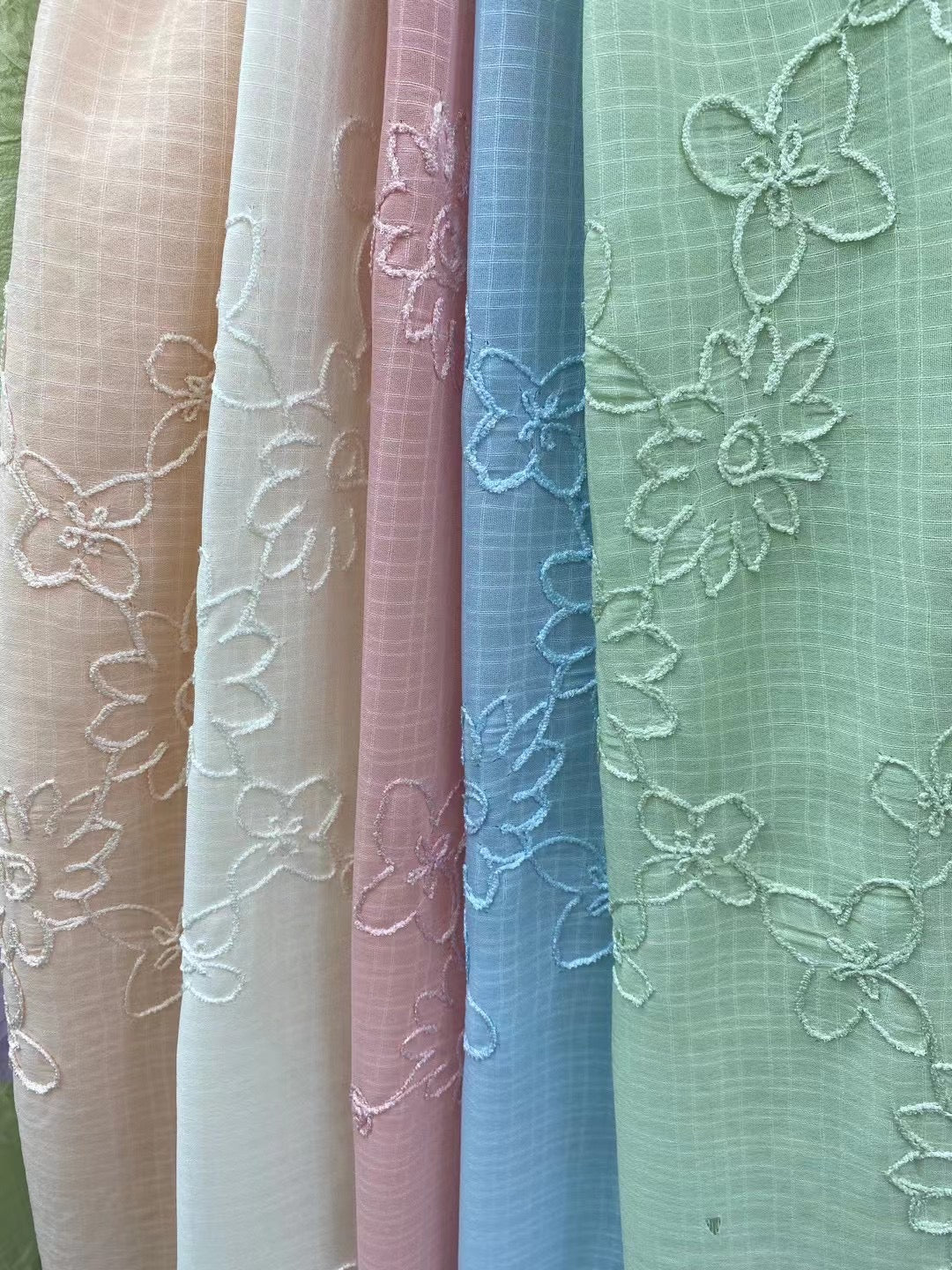 Polyester Solid Embroidery Fabric - Natasha Fabric