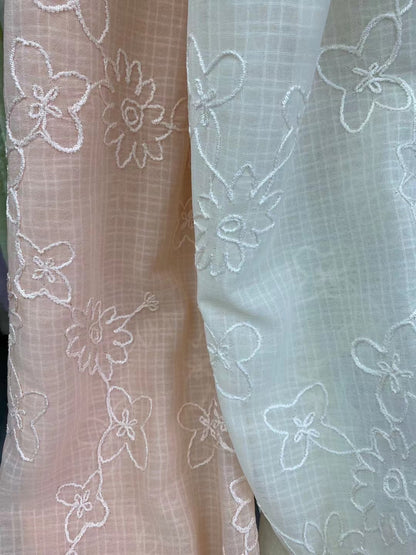 Polyester Solid Embroidery Fabric - Natasha Fabric