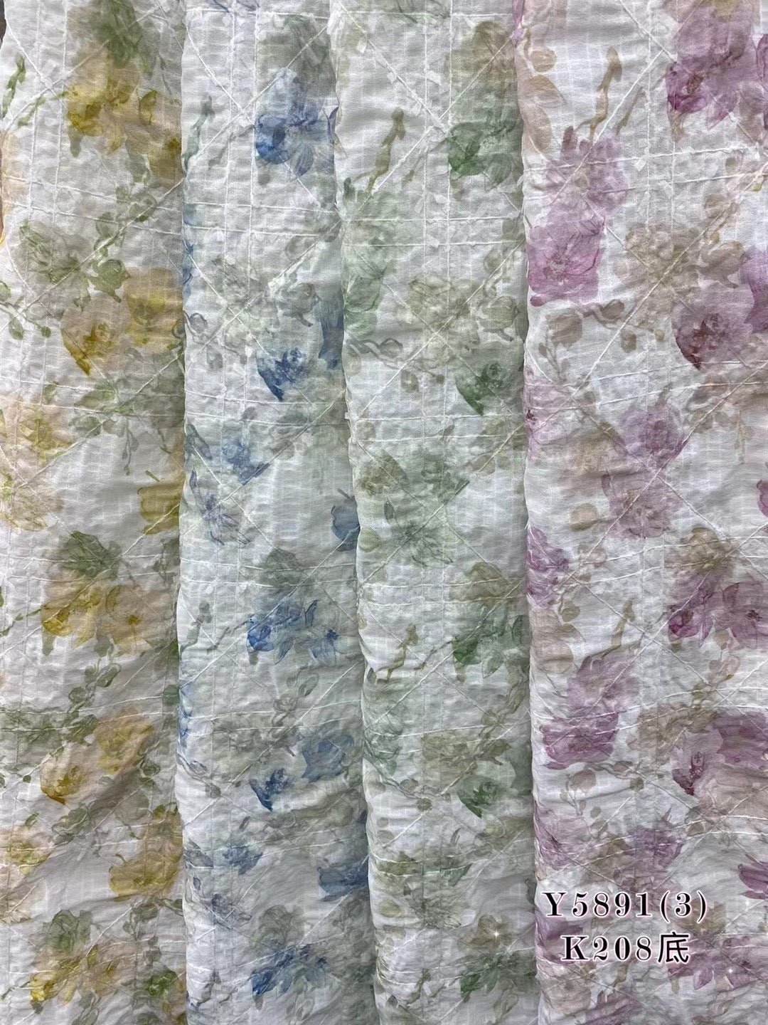100% Polyester Print Fabric with embroidery - Natasha Fabric