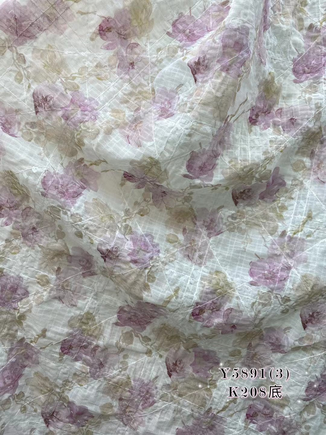 100% Polyester Print Fabric with embroidery - Natasha Fabric