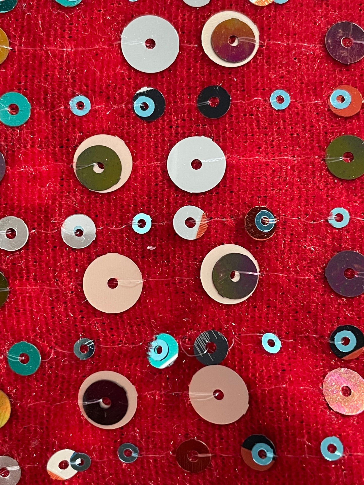 Velvet Base Knit Sequins Fabric For Dress - Natasha Fabric