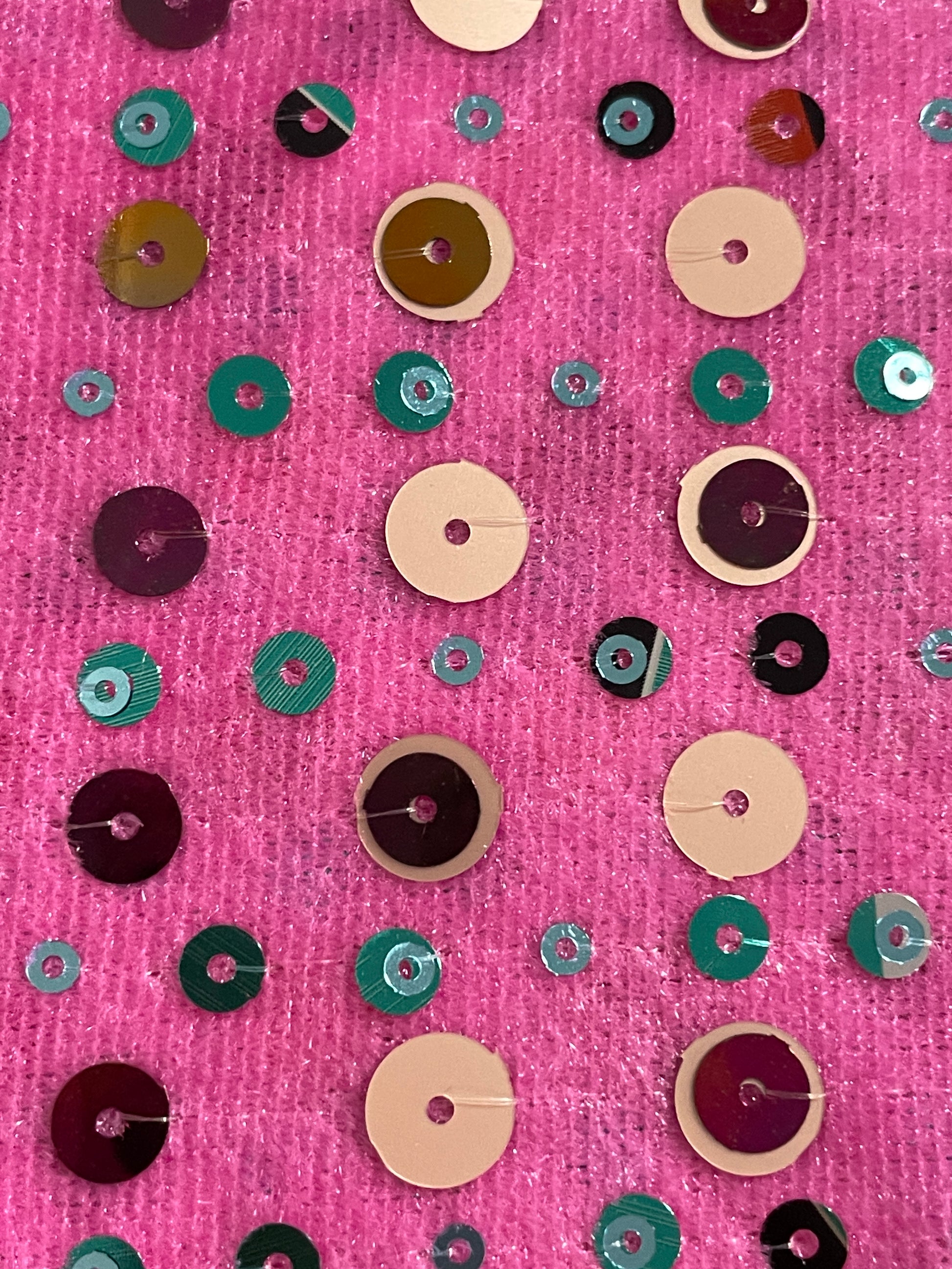 Velvet Base Knit Sequins Fabric For Dress - Natasha Fabric