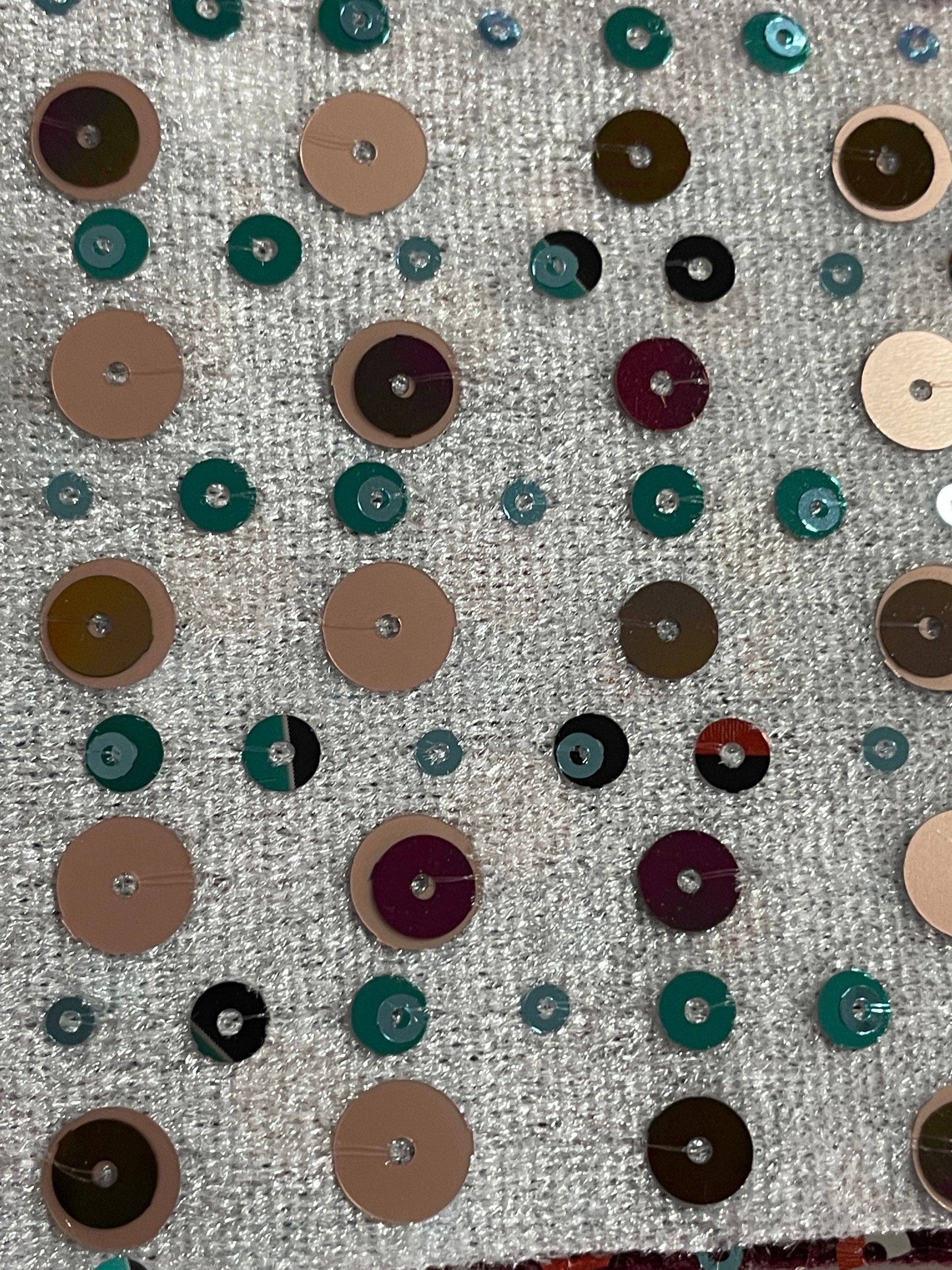 Velvet Base Knit Sequins Fabric For Dress - Natasha Fabric