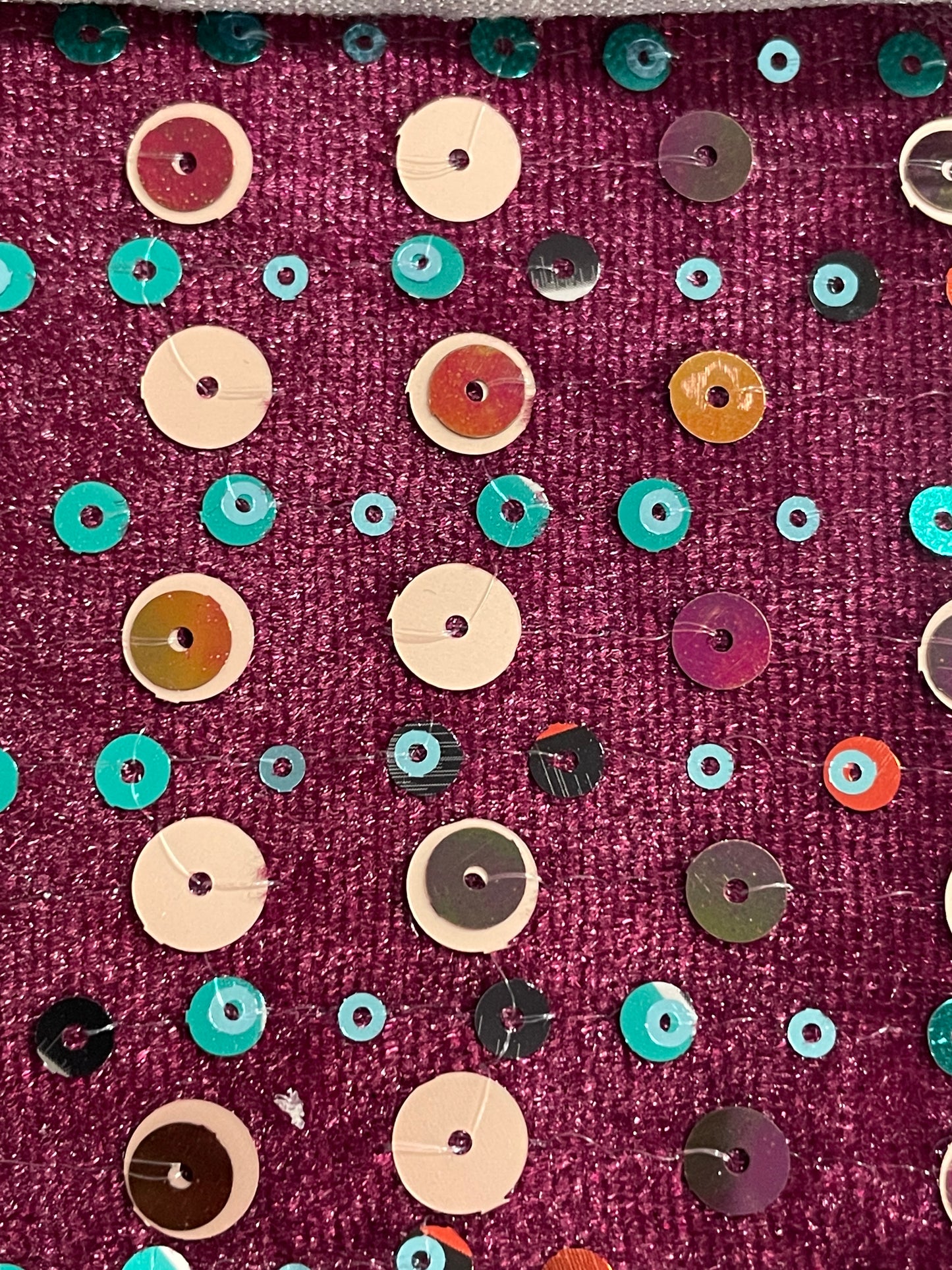 Velvet Base Knit Sequins Fabric For Dress - Natasha Fabric