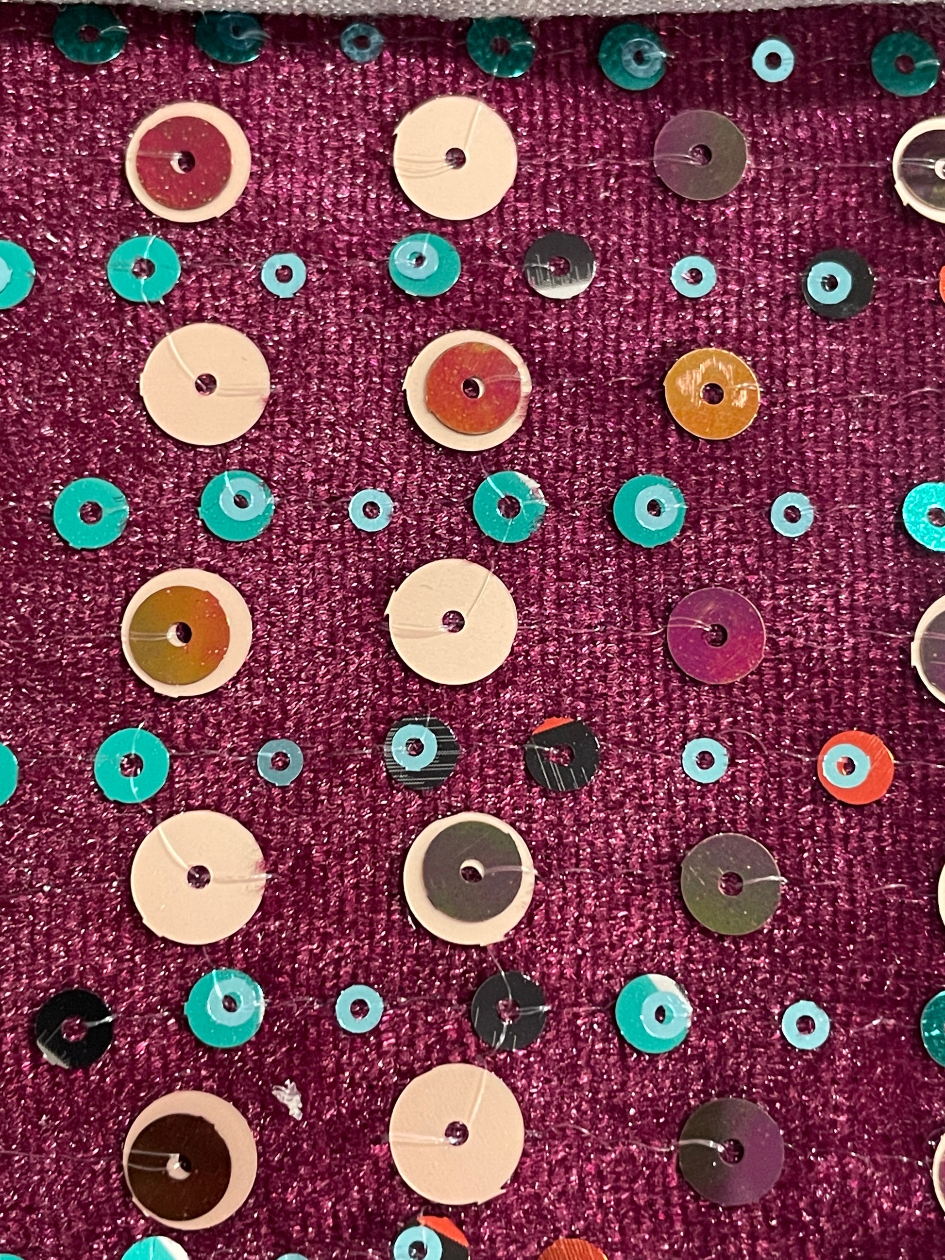 Velvet Base Knit Sequins Fabric For Dress - Natasha Fabric