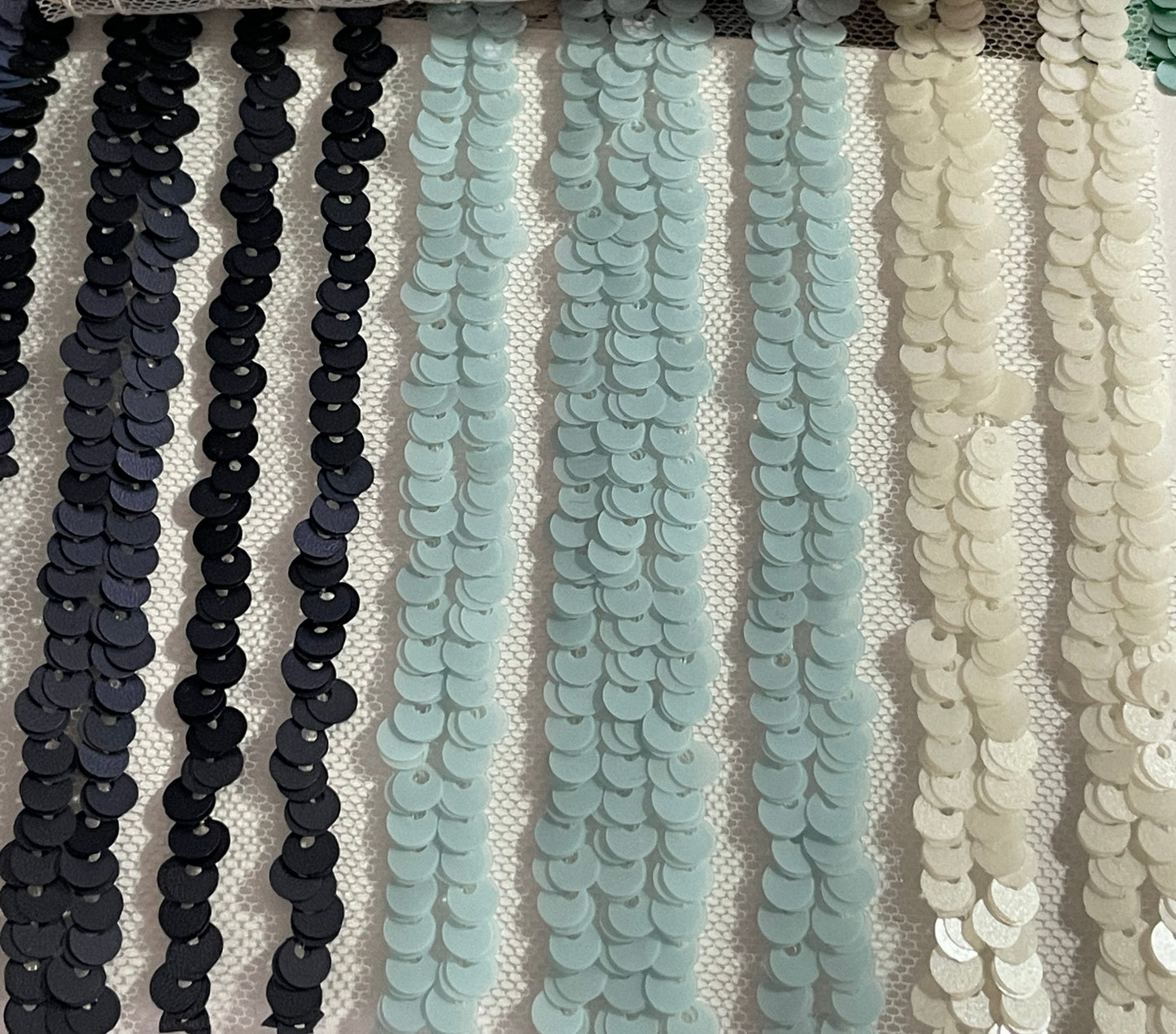 Mesh Base Knit Sequins Fabric For Dress - Natasha Fabric