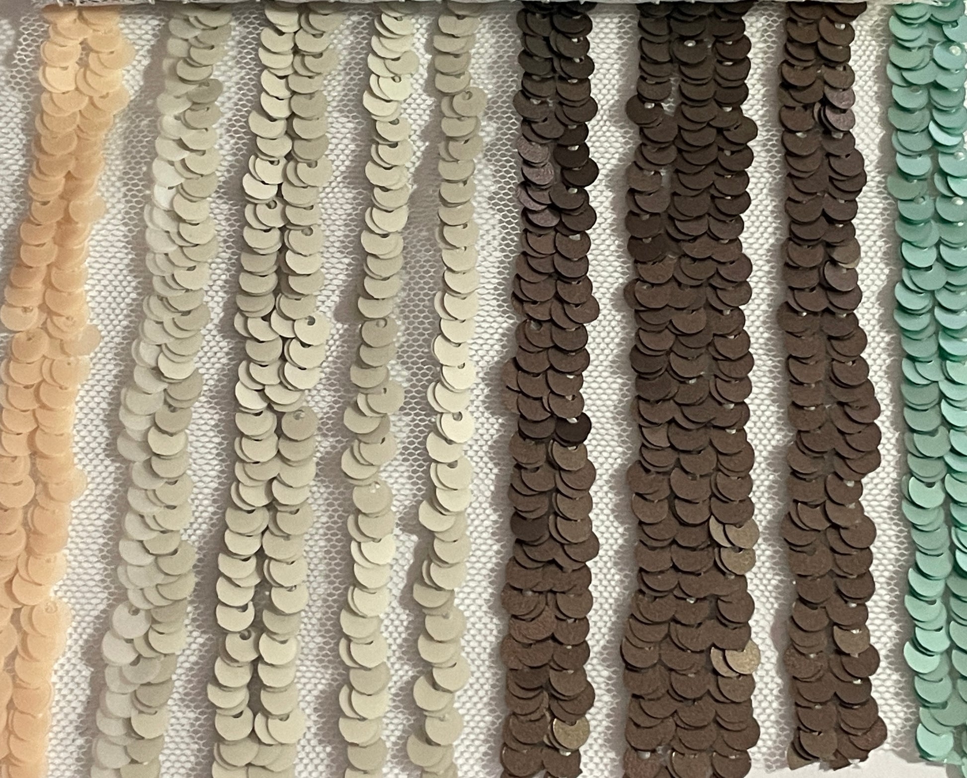 Mesh Base Knit Sequins Fabric For Dress - Natasha Fabric