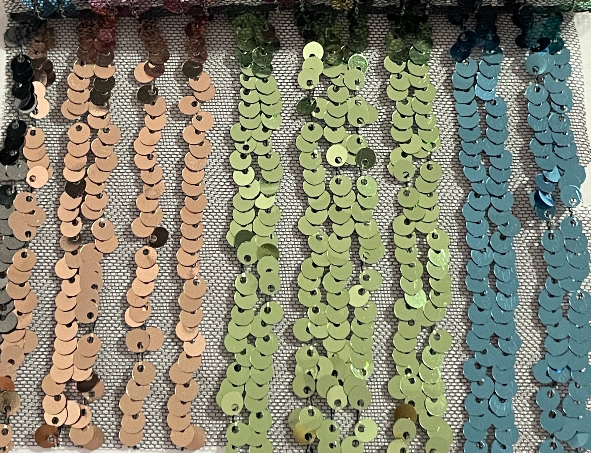 Mesh Base Knit Sequins Fabric For Dress - Natasha Fabric
