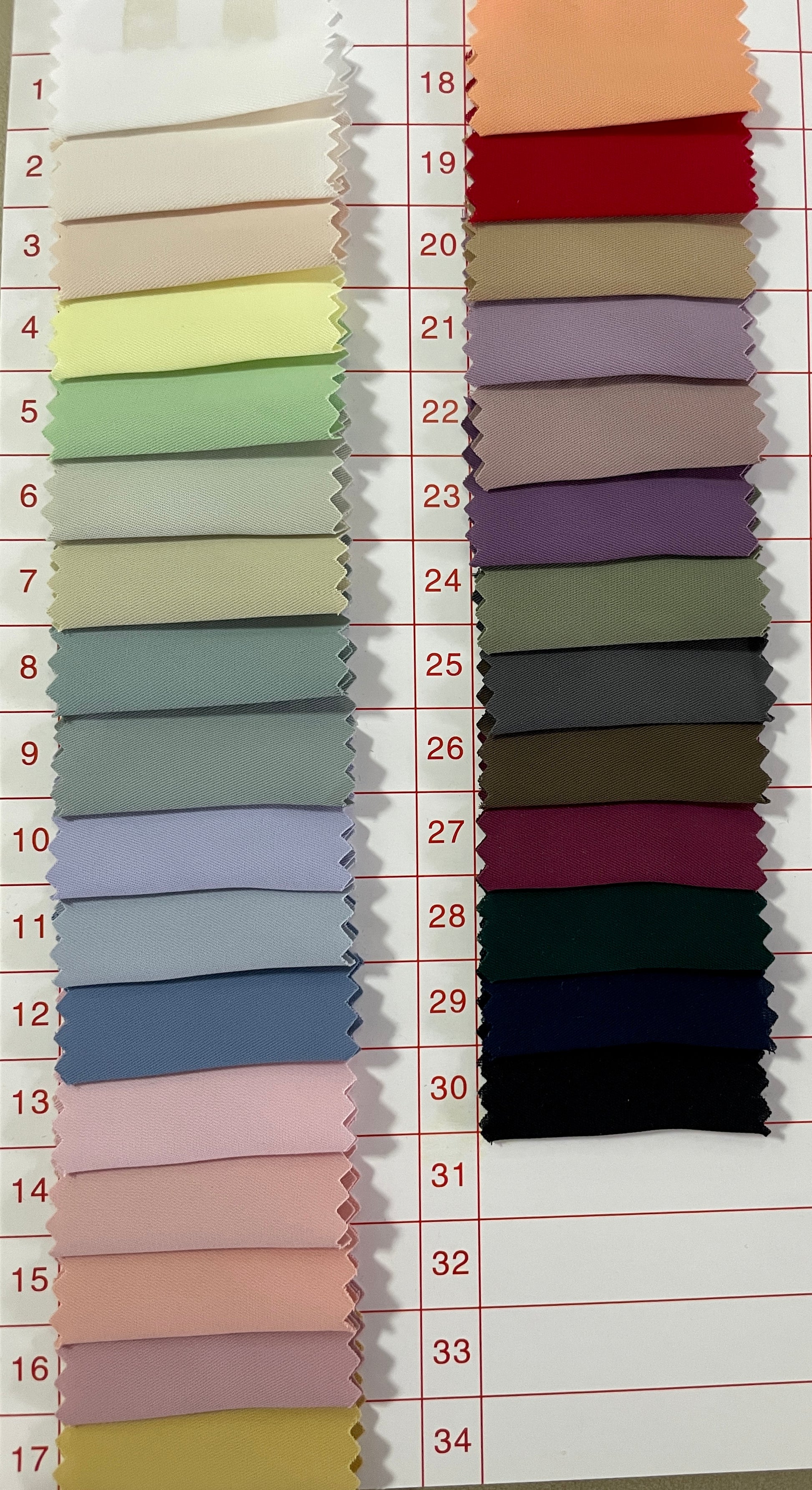 Slim Twill Poly Fabric - Natasha Fabric