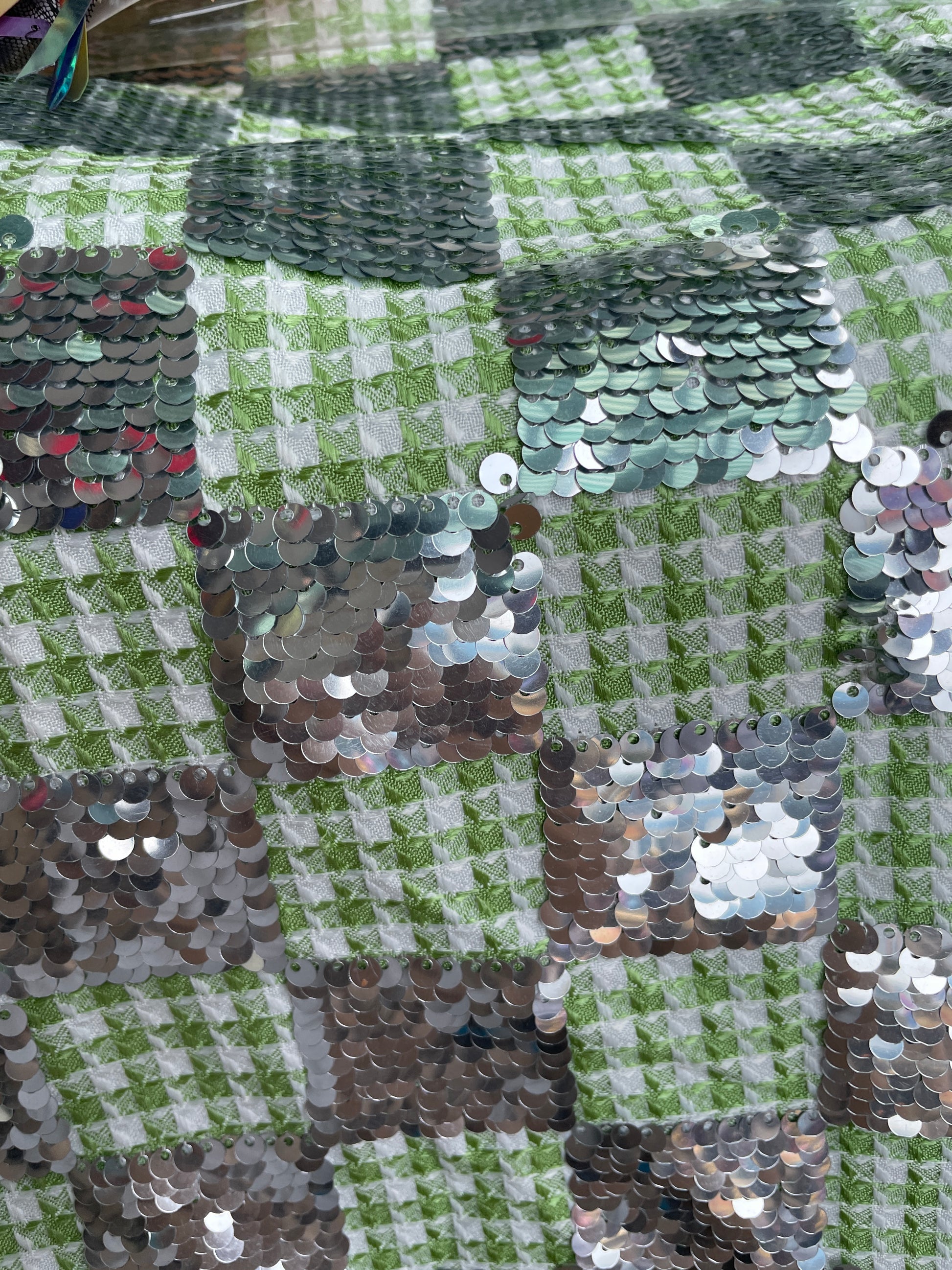 China Wholesale Sequins Fabric on Sale---Plaid Design - Natasha Fabric