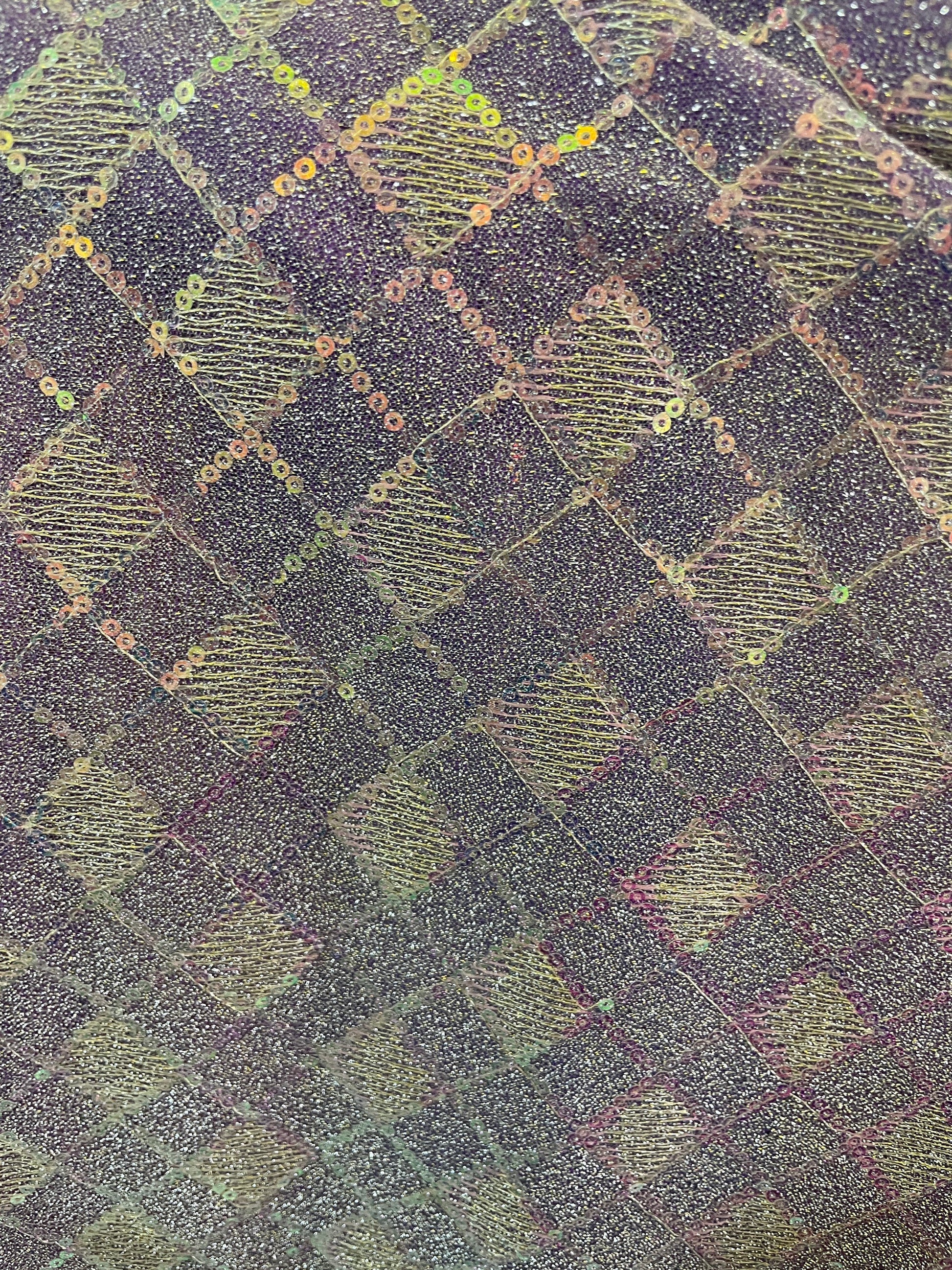 Wholesale Sequins Fabric on Sale---With Diamond Pattern - Natasha Fabric