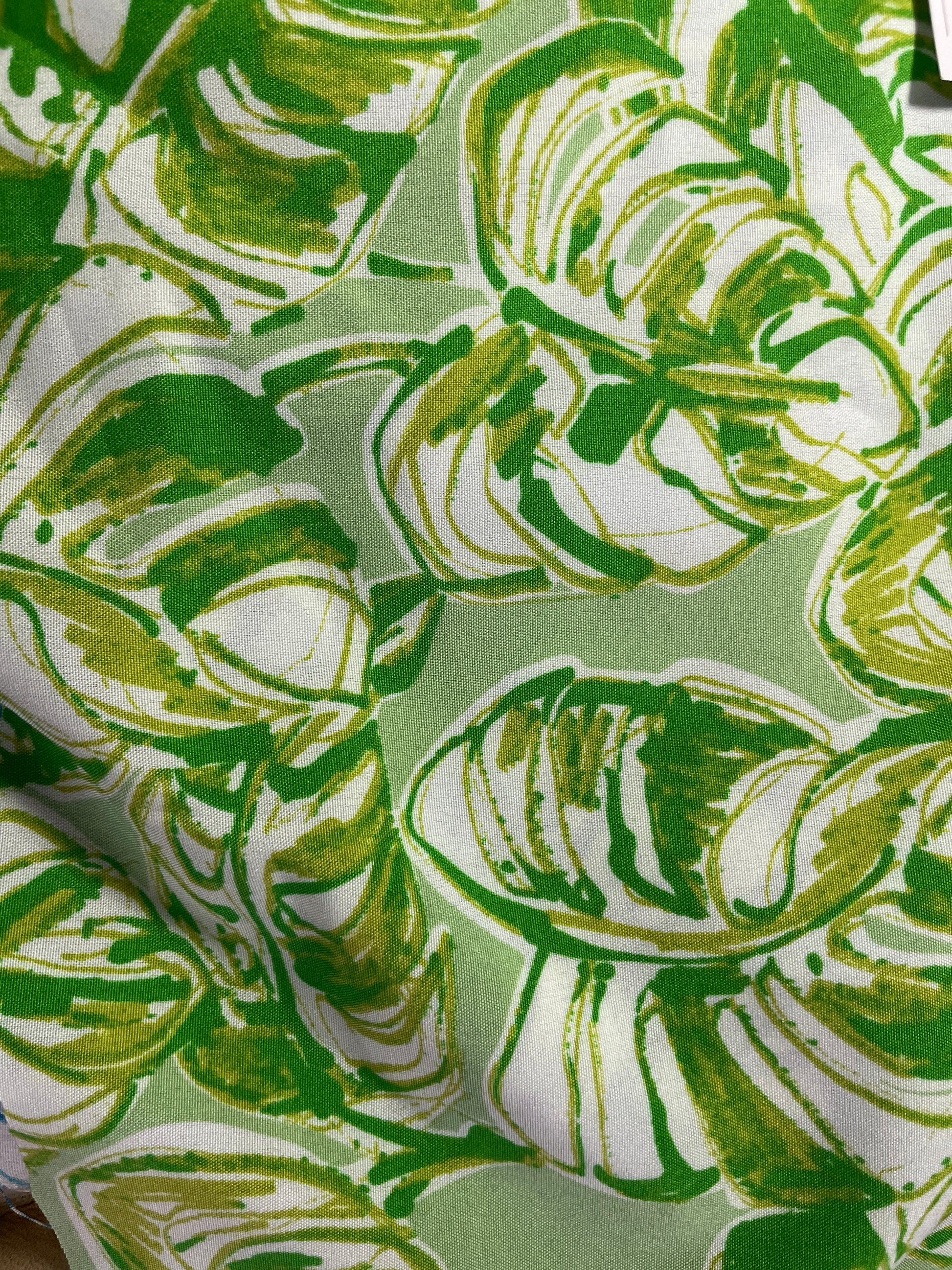 100% Polyester Leaves Print Fabric - Natasha Fabric