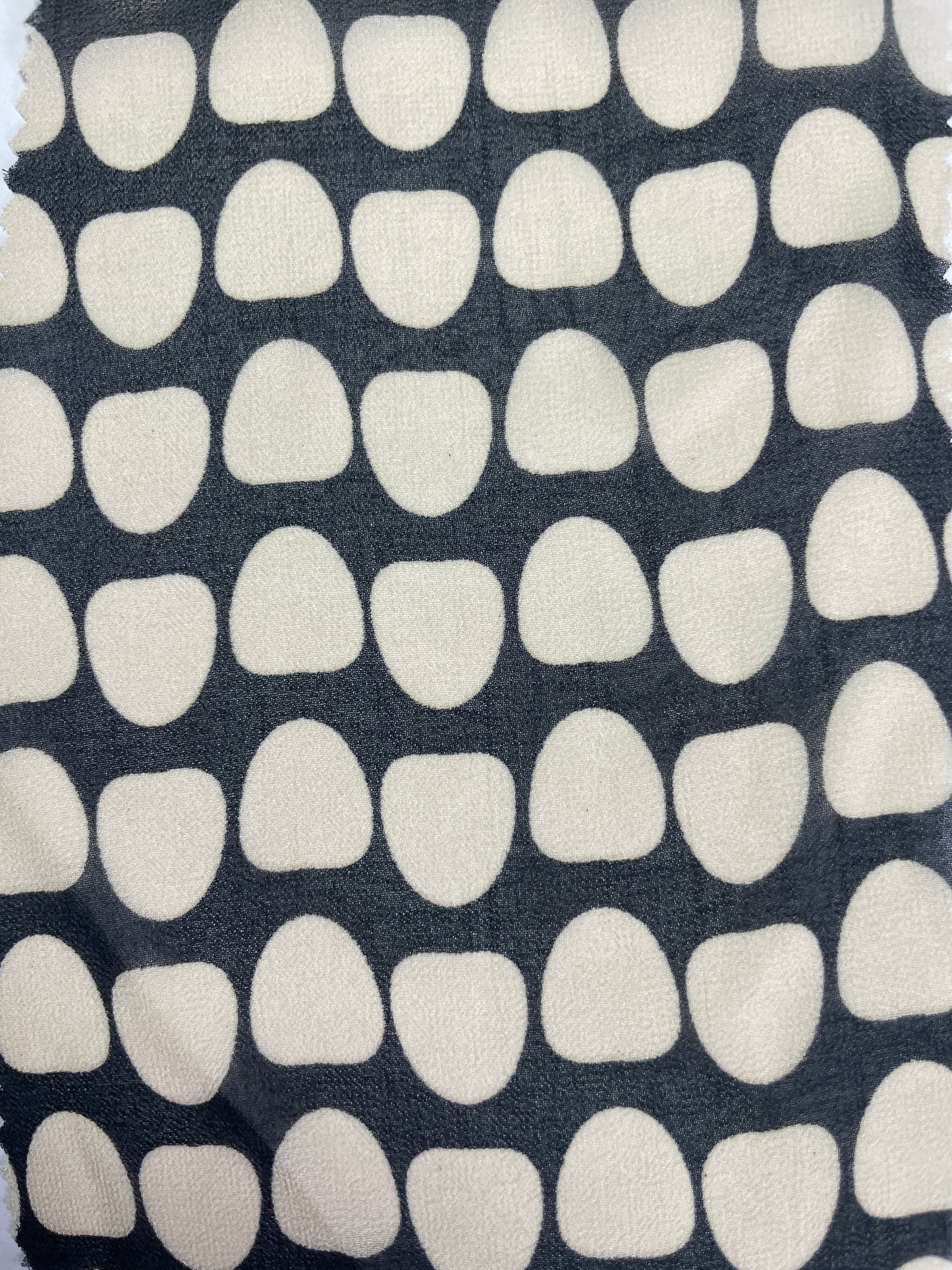 100% Polyester Print Fabric--Dots Print-Chiffon - Natasha Fabric