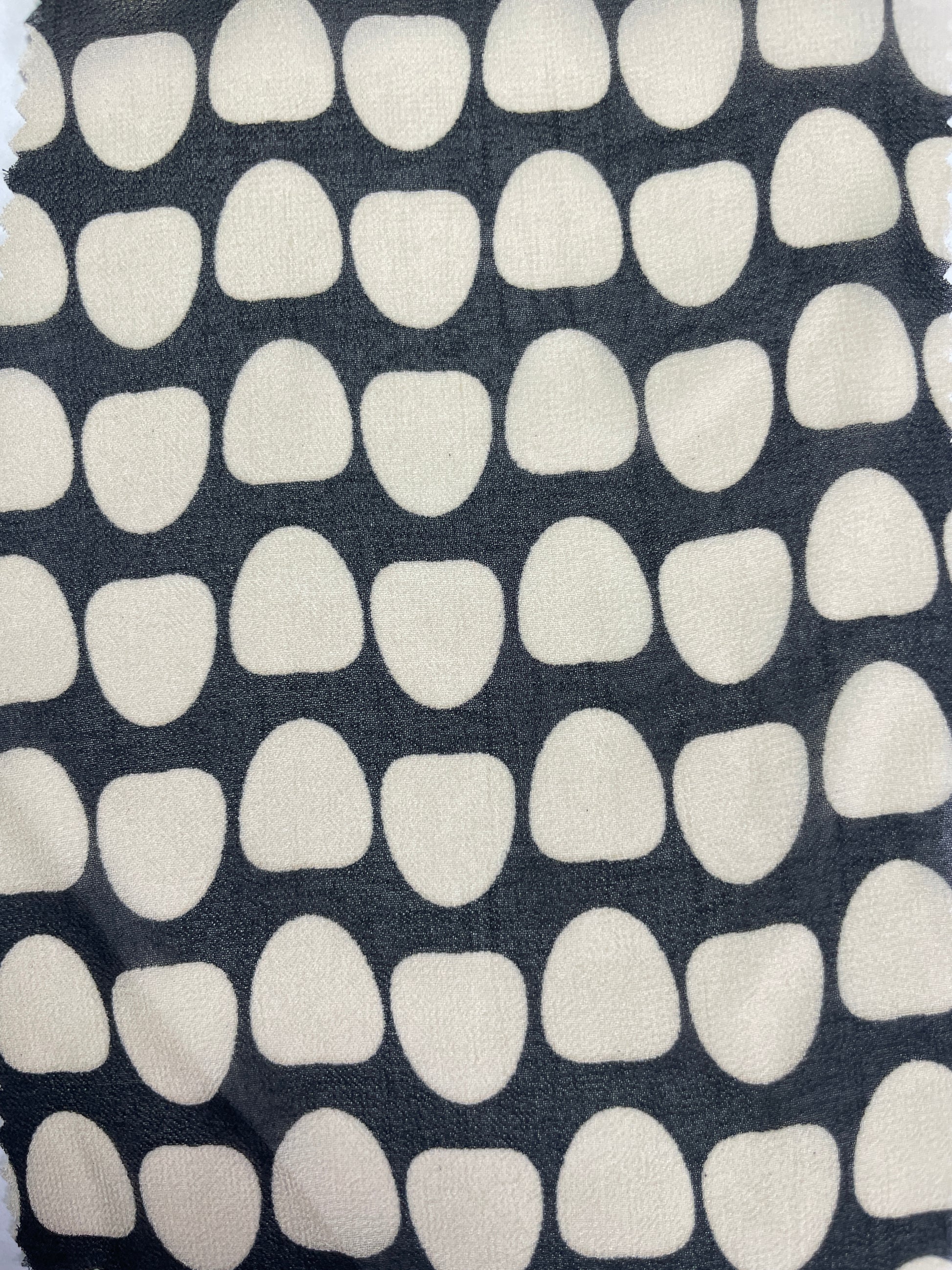 100% Polyester Print Fabric--Dots Print-Chiffon - Natasha Fabric