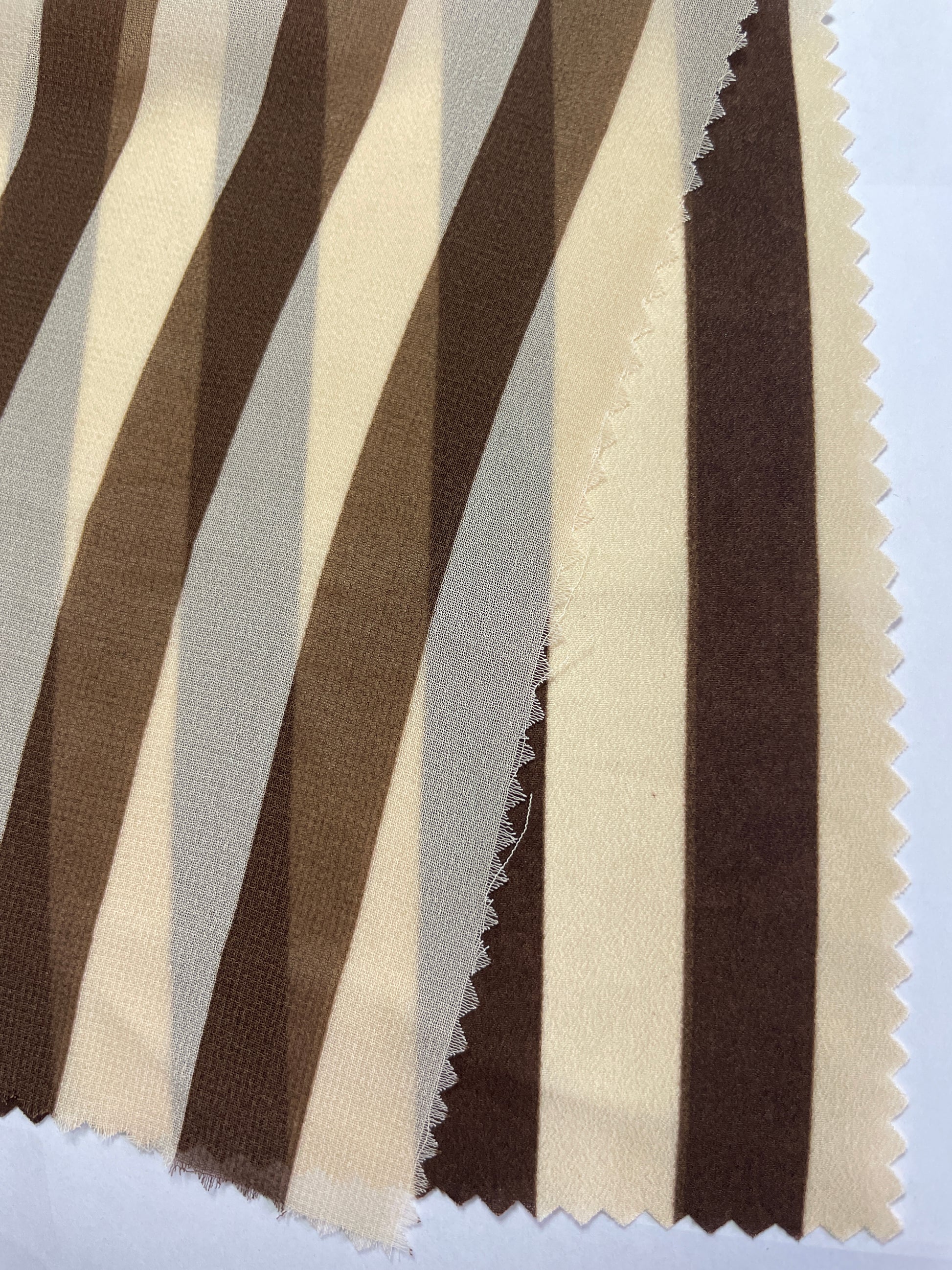 100% Polyester Print Fabric--Stripes Print-Chiffon - Natasha Fabric