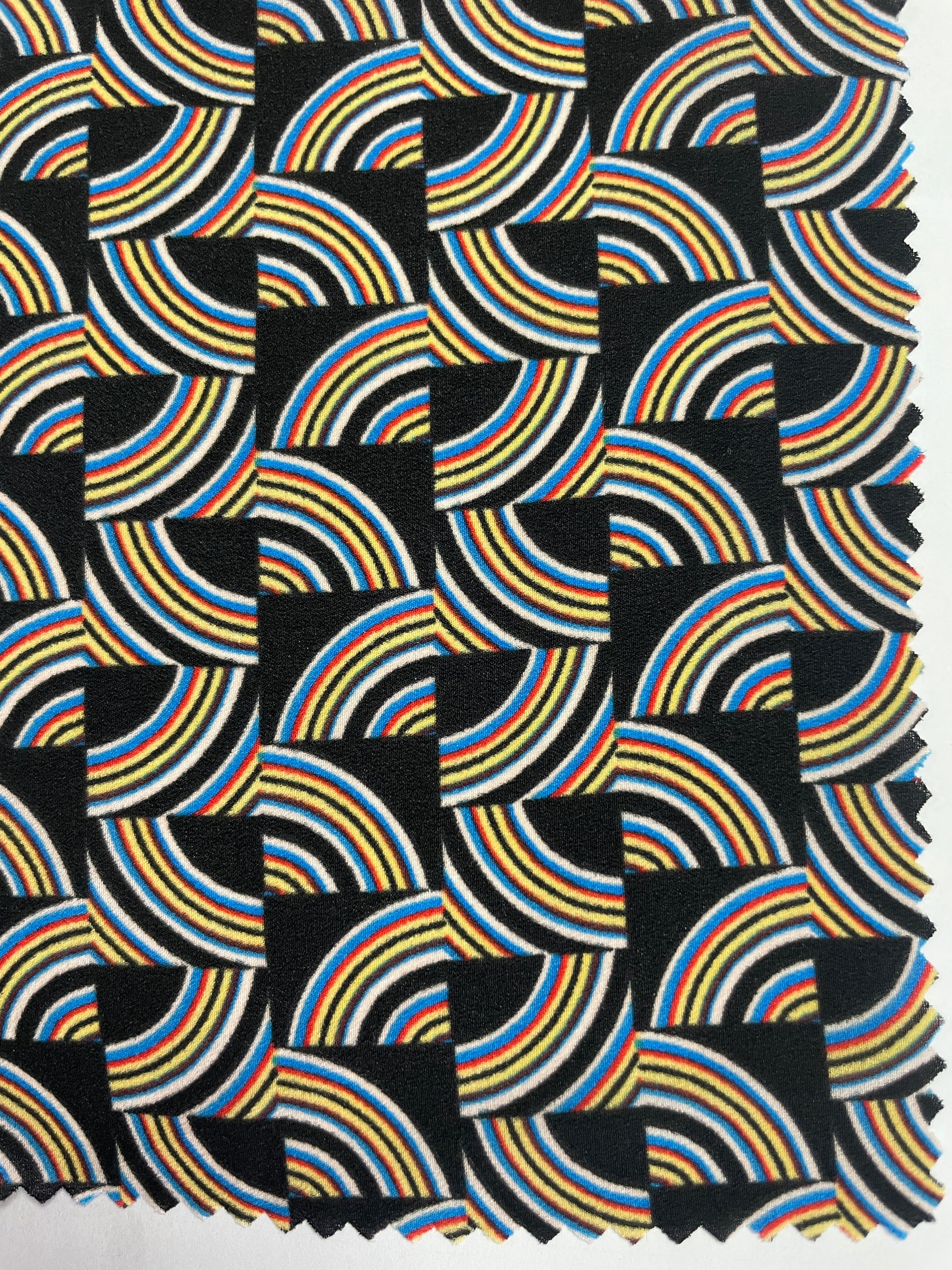 100% Polyester Print Fabric--Geometry Print - Natasha Fabric