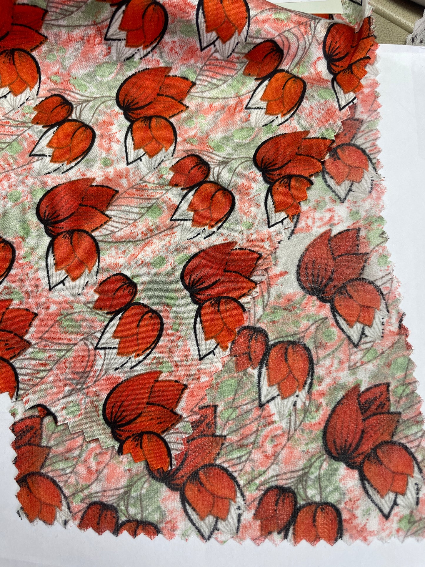 100% Polyester Print Fabric--Floral Print - Natasha Fabric