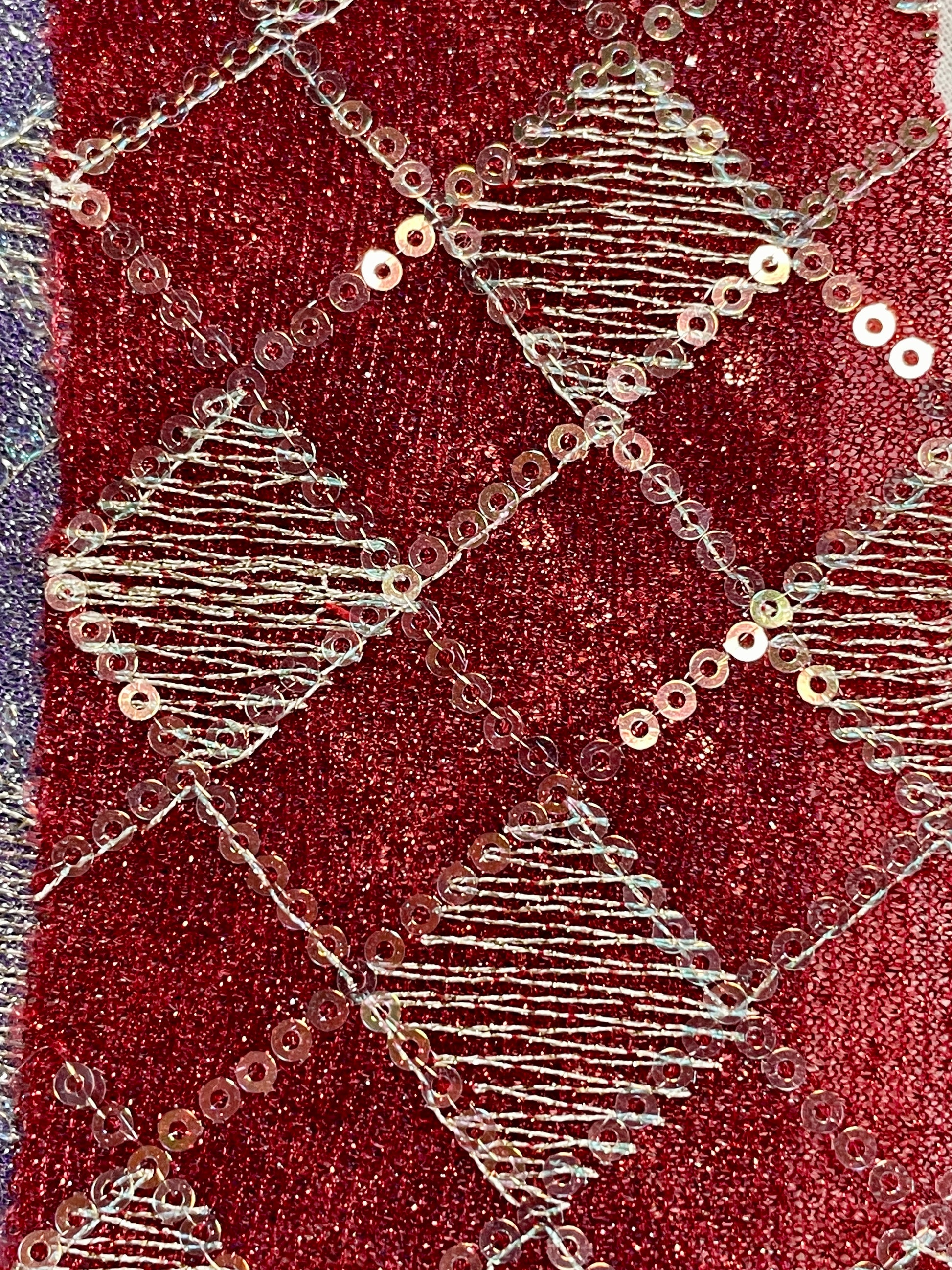 Wholesale Sequins Fabric on Sale---With Diamond Pattern - Natasha Fabric