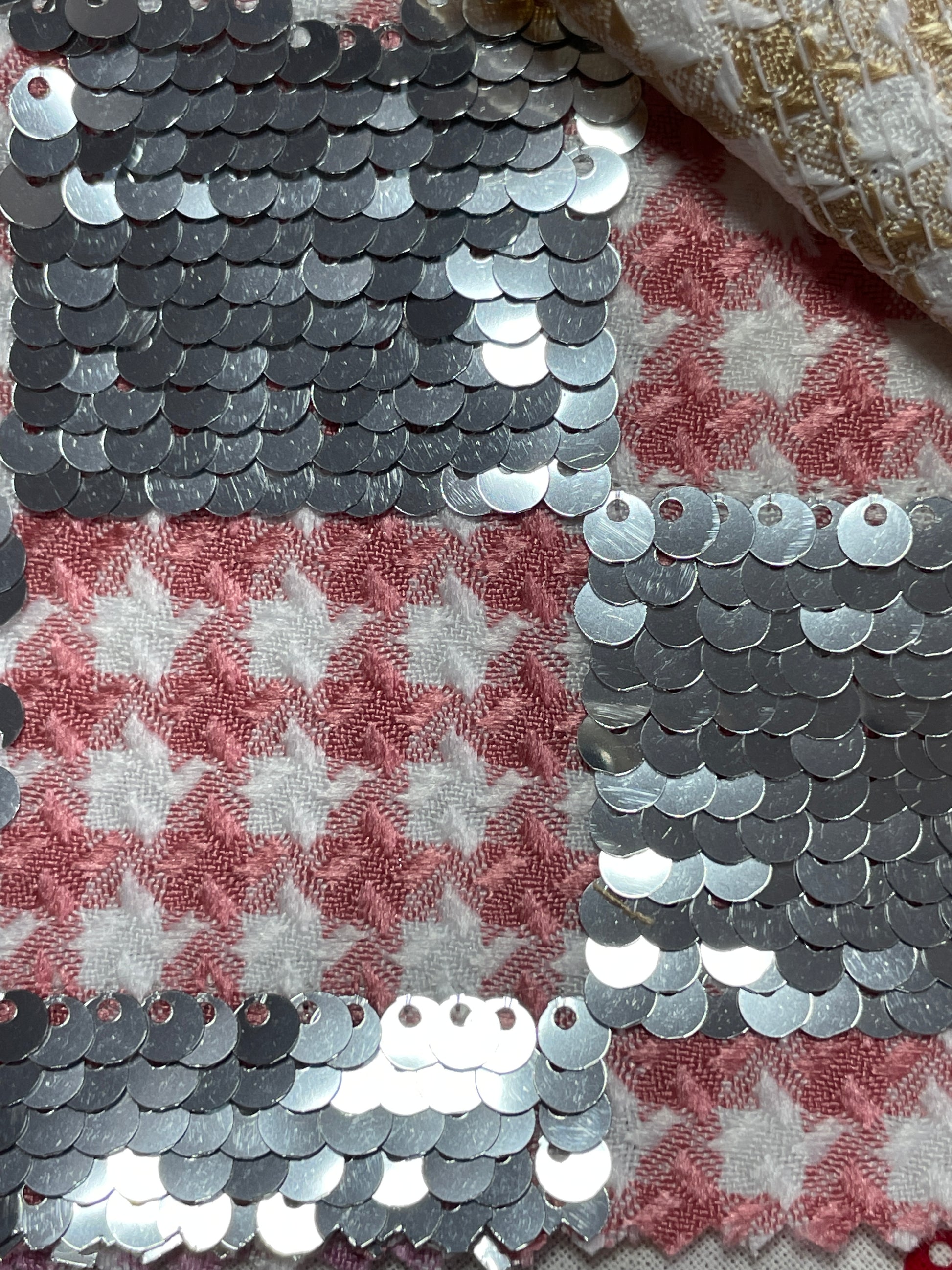 China Wholesale Sequins Fabric on Sale---Plaid Design - Natasha Fabric