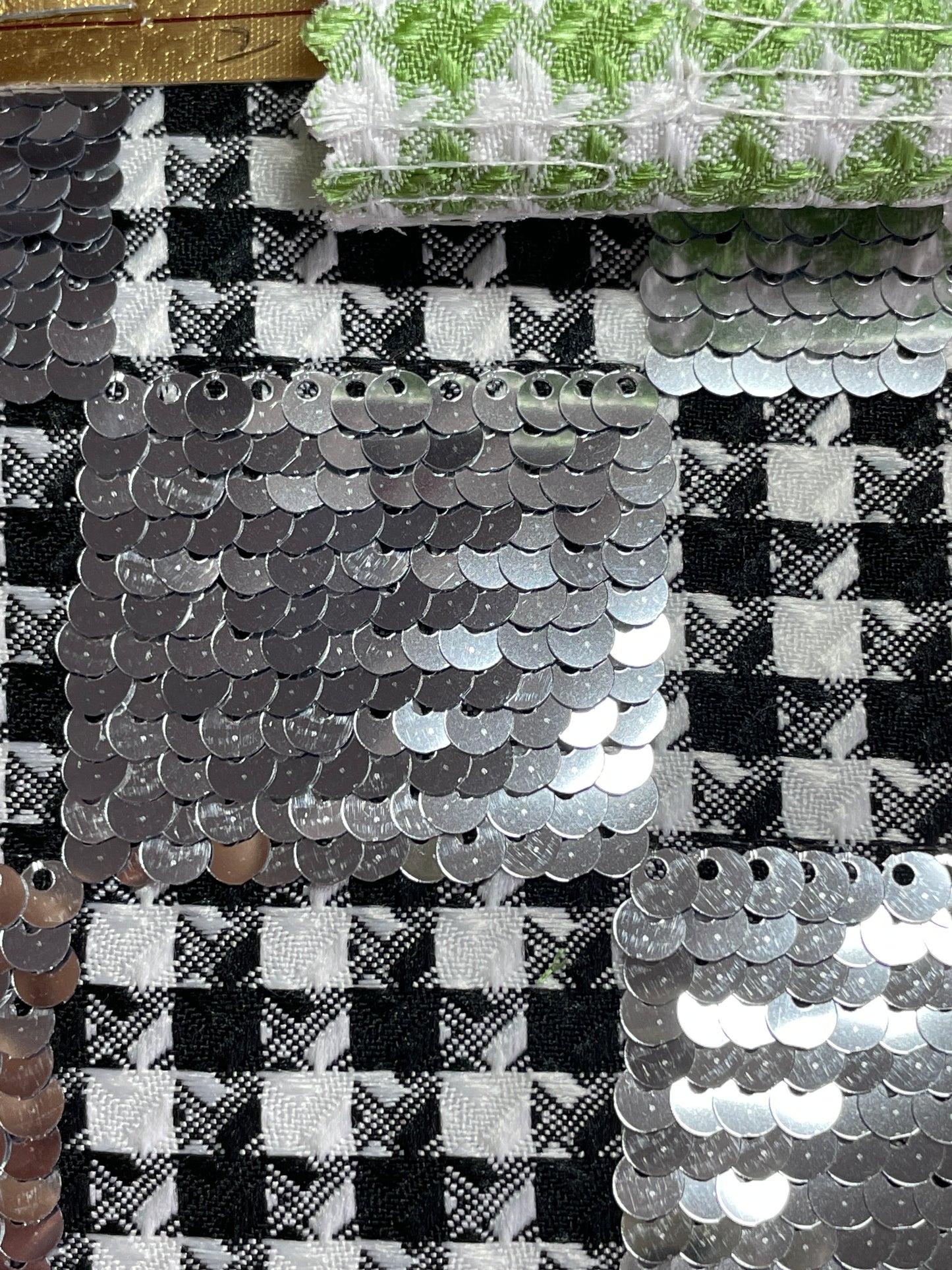 China Wholesale Sequins Fabric on Sale---Plaid Design - Natasha Fabric
