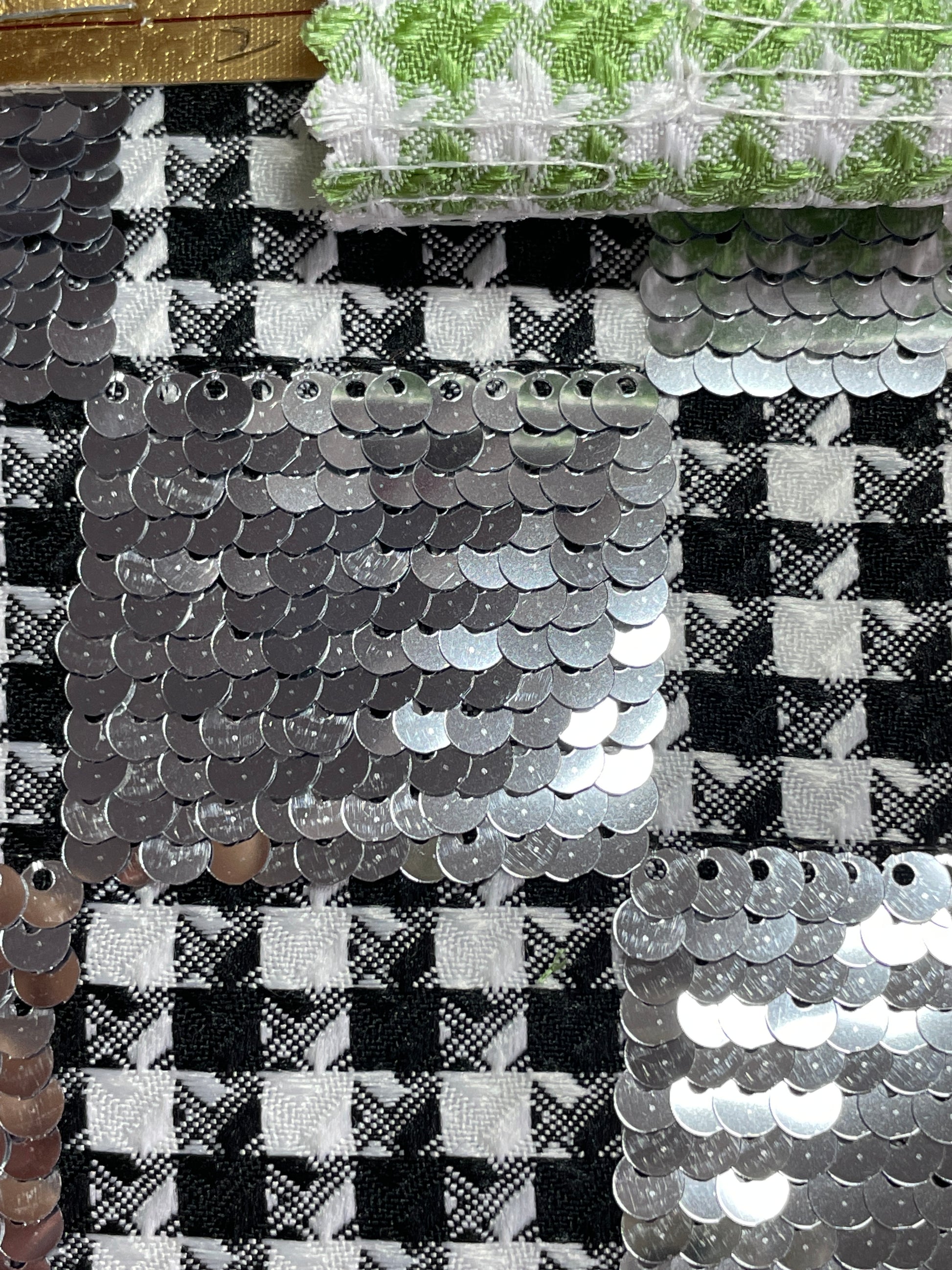 China Wholesale Sequins Fabric on Sale---Plaid Design - Natasha Fabric