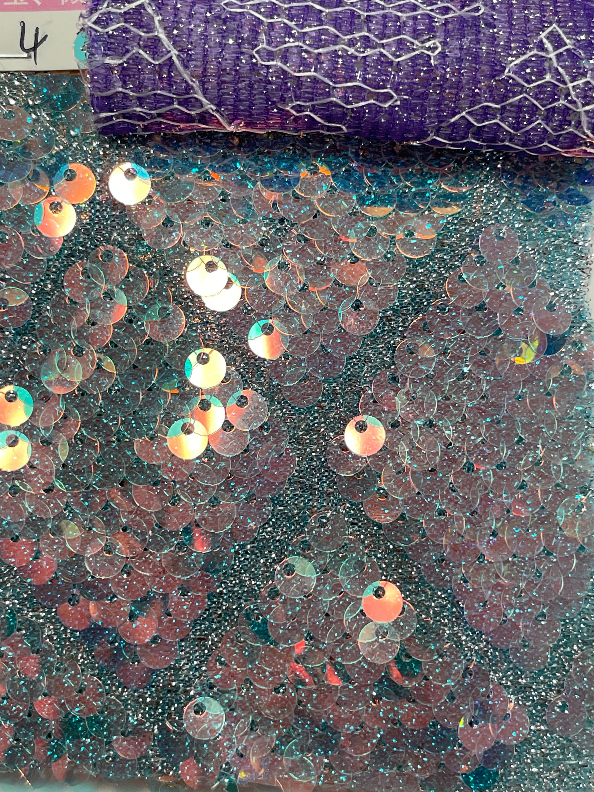 Laser Sequin Fabric on Sale for Evening Dress--Diamond Patterns - Natasha Fabric
