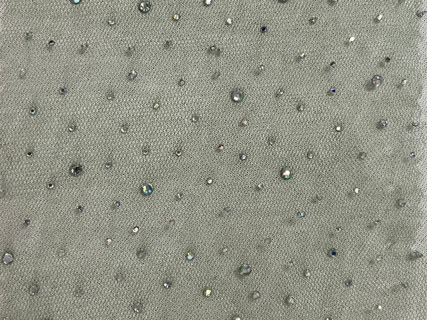 Mesh Base with Rhinestone Fabric on Sale for Wedding Dress - Natasha Fabric