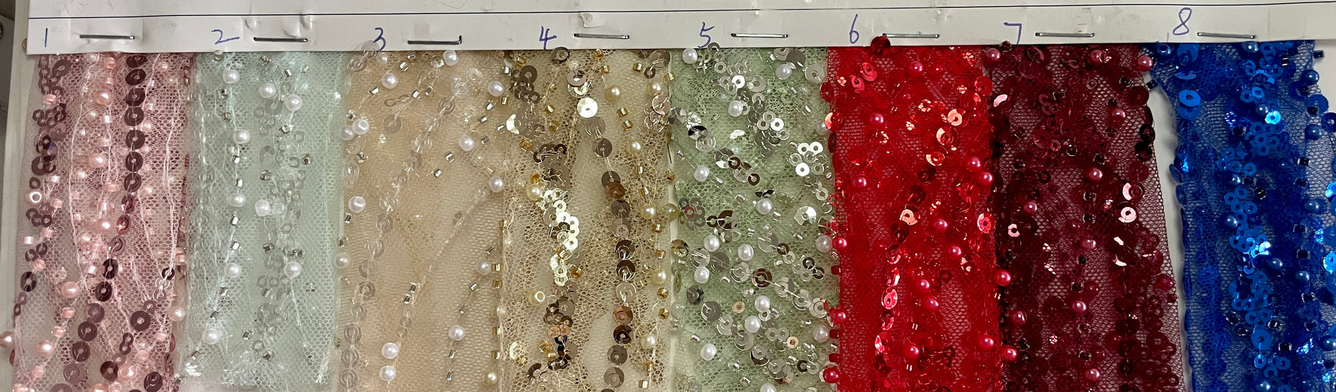 Sequins & Pearls Fabric on Sale for Wedding Dress - Natasha Fabric