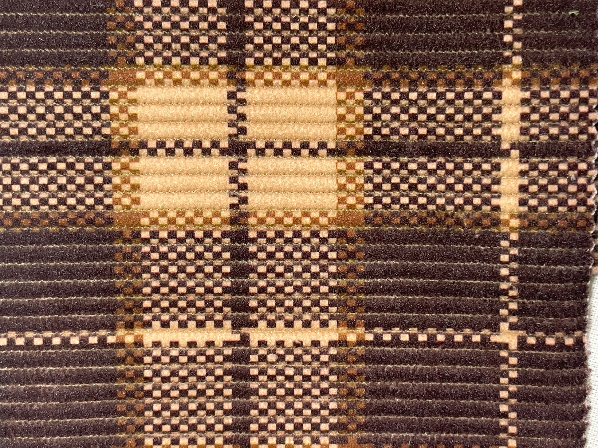 100% Polyester Woven Corduroy Fabric-Plaids Print - Natasha Fabric