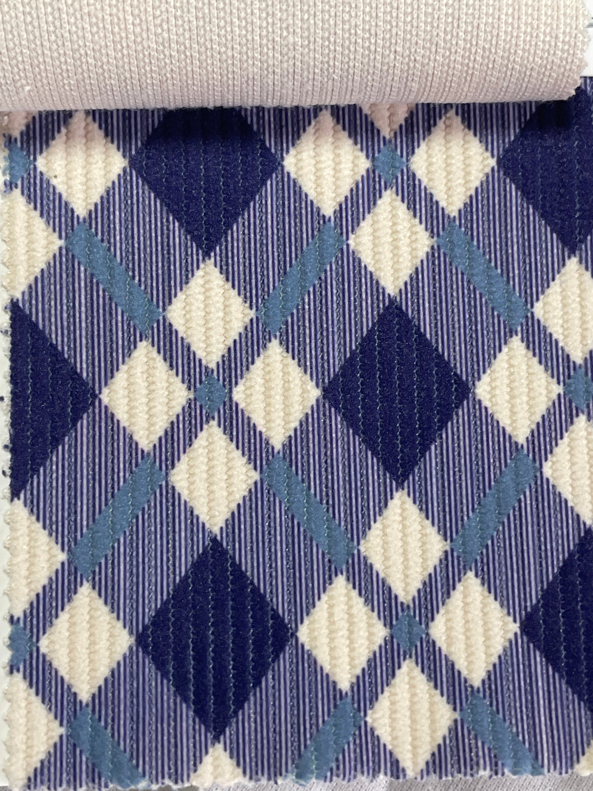 100% Polyester Woven Corduroy Fabric--Diamond Print - Natasha Fabric
