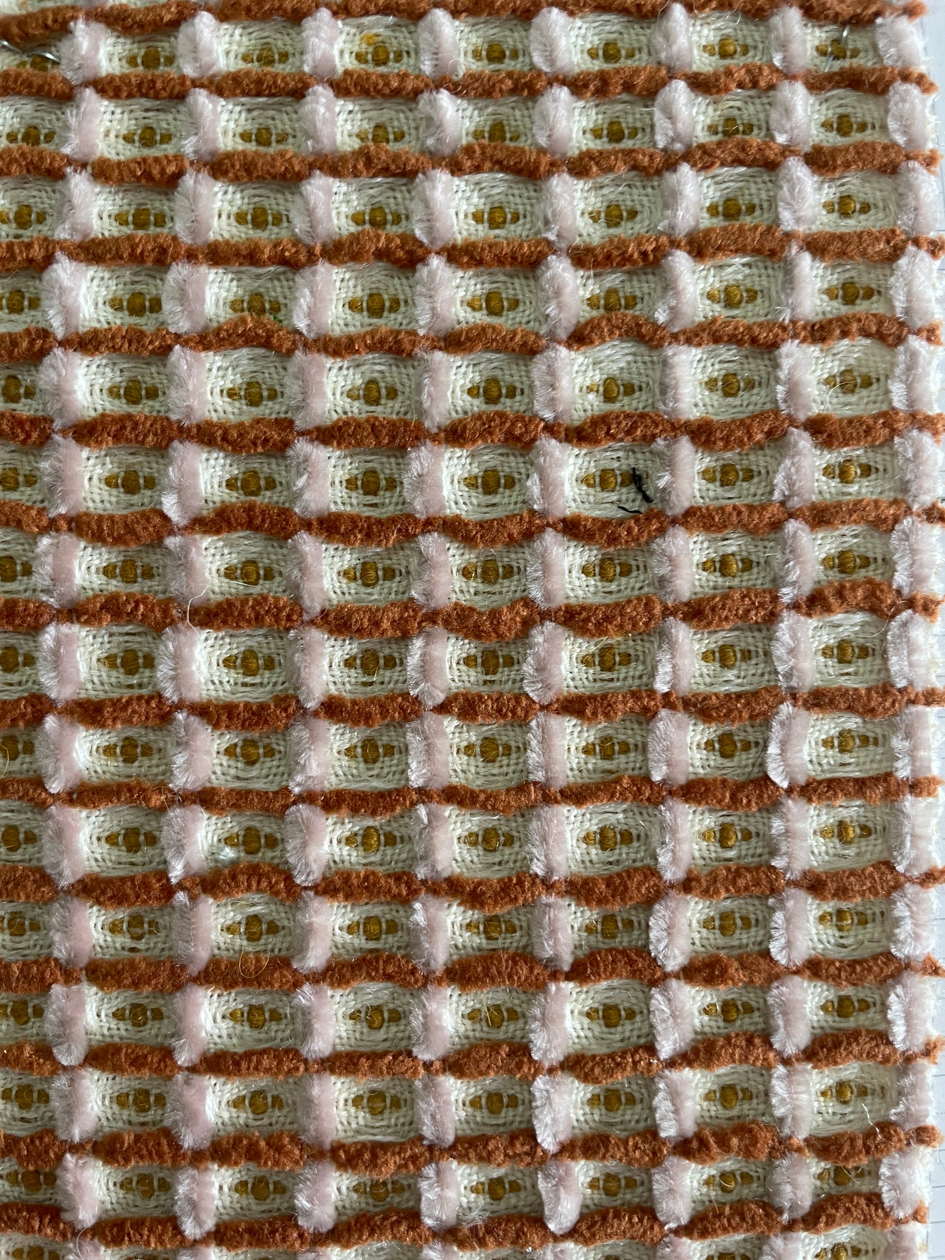 Multicolor & Textured Polyester Wool Blended Boucle/Tweed - Natasha Fabric