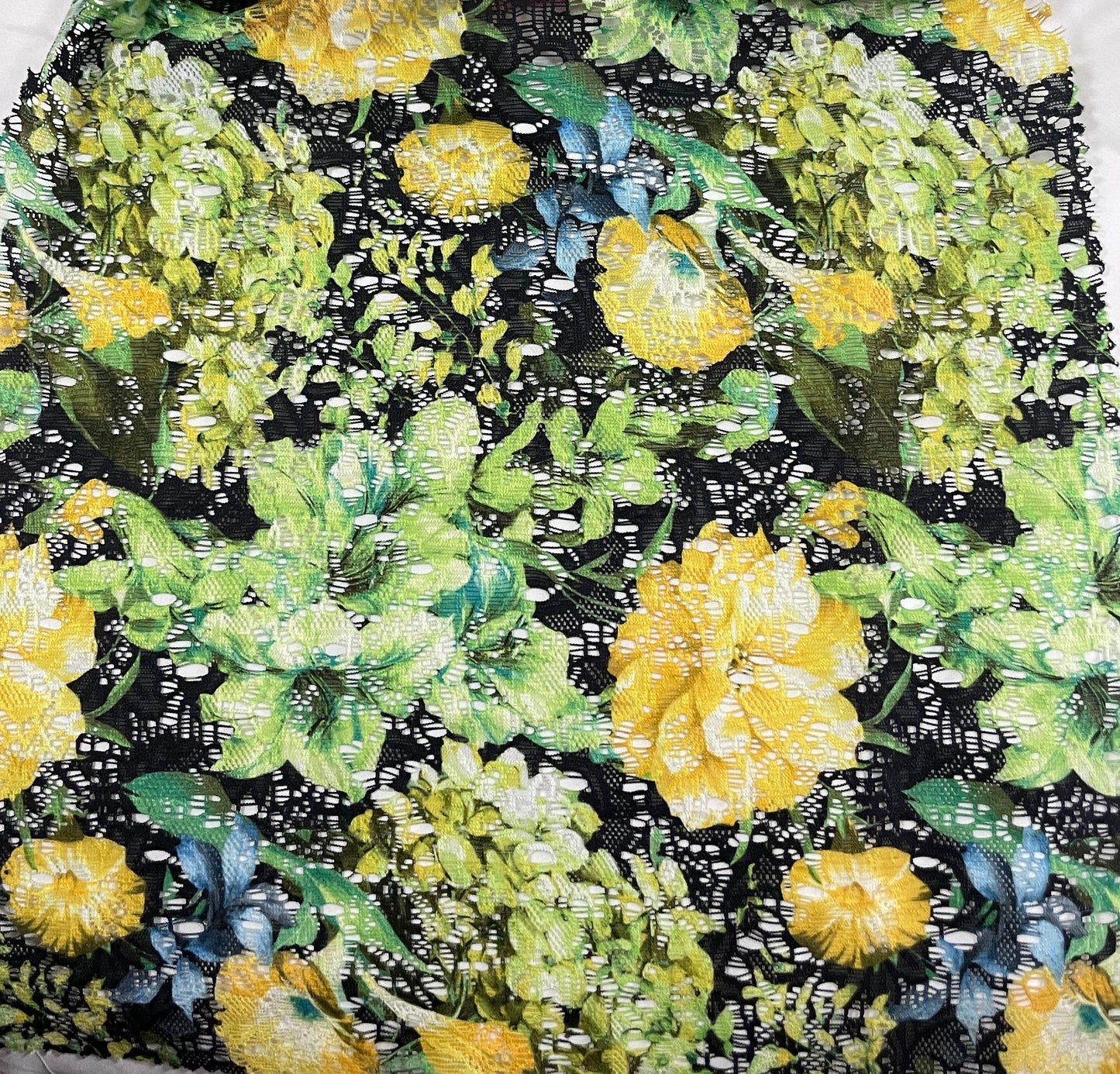 100% Polyester Lace Fabric---Floral Print Lace - Natasha Fabric