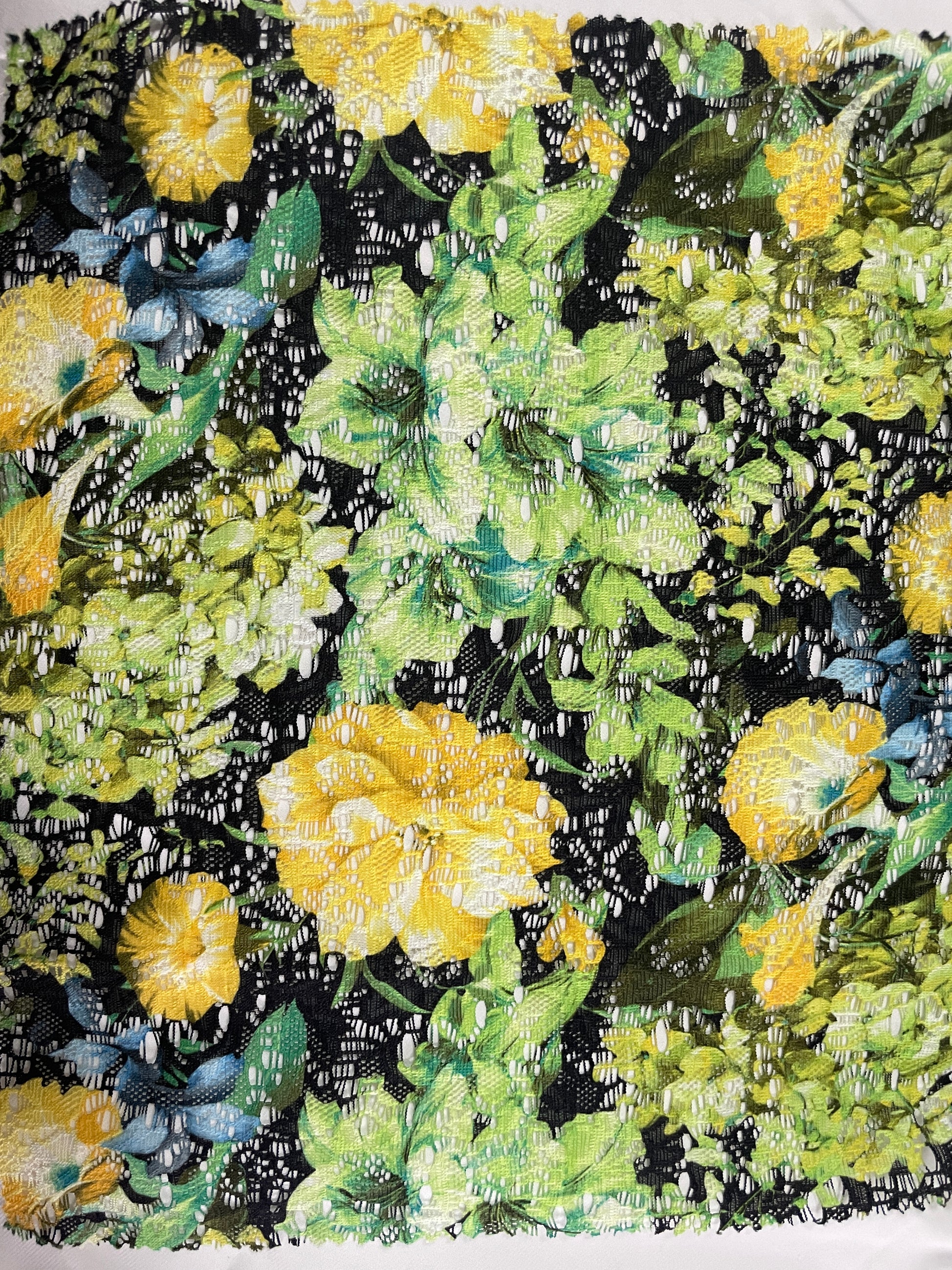 100% Polyester Lace Fabric---Floral Print Lace - Natasha Fabric