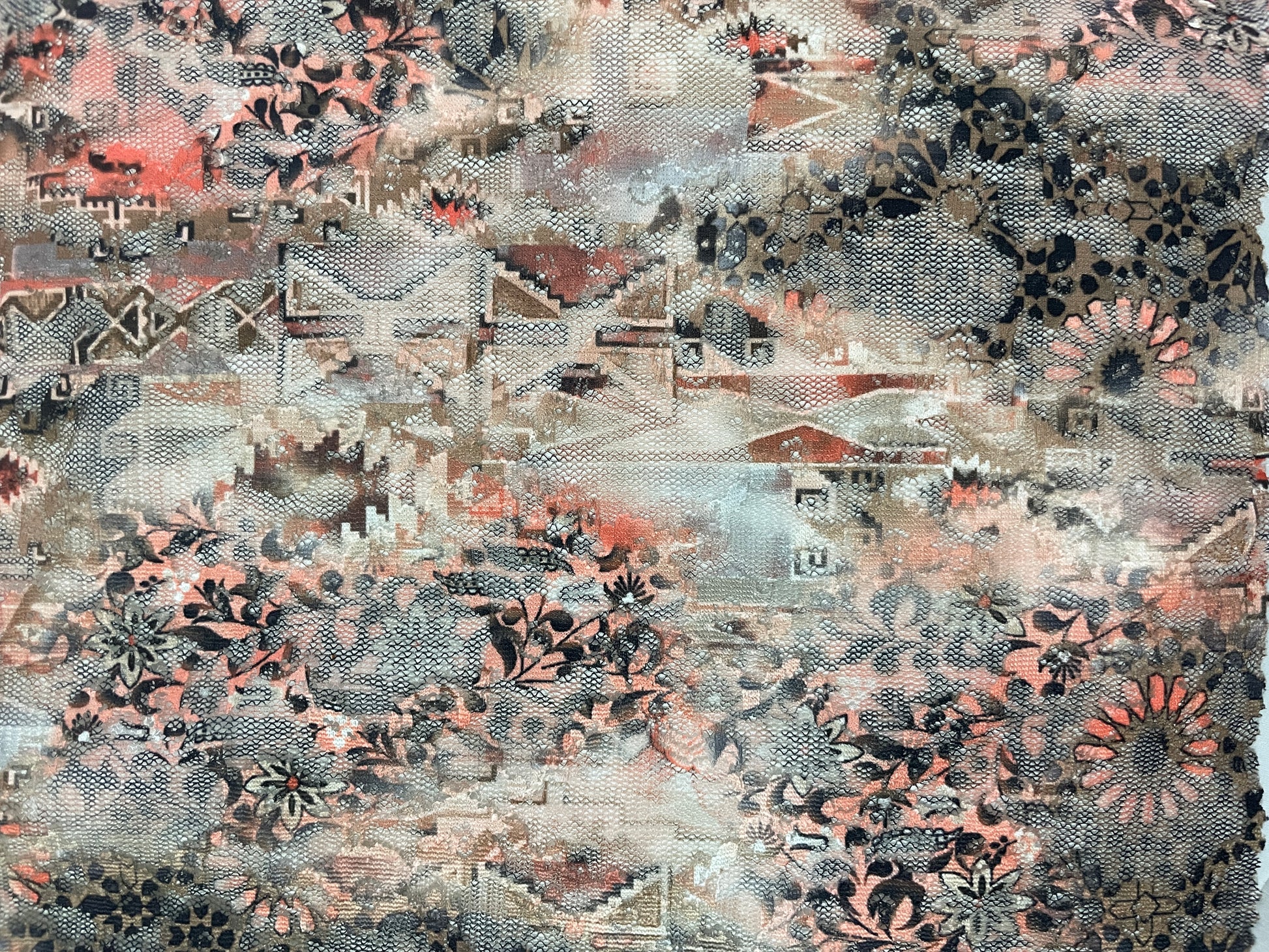100% Polyester Lace Fabric---Floral Print Lace - Natasha Fabric
