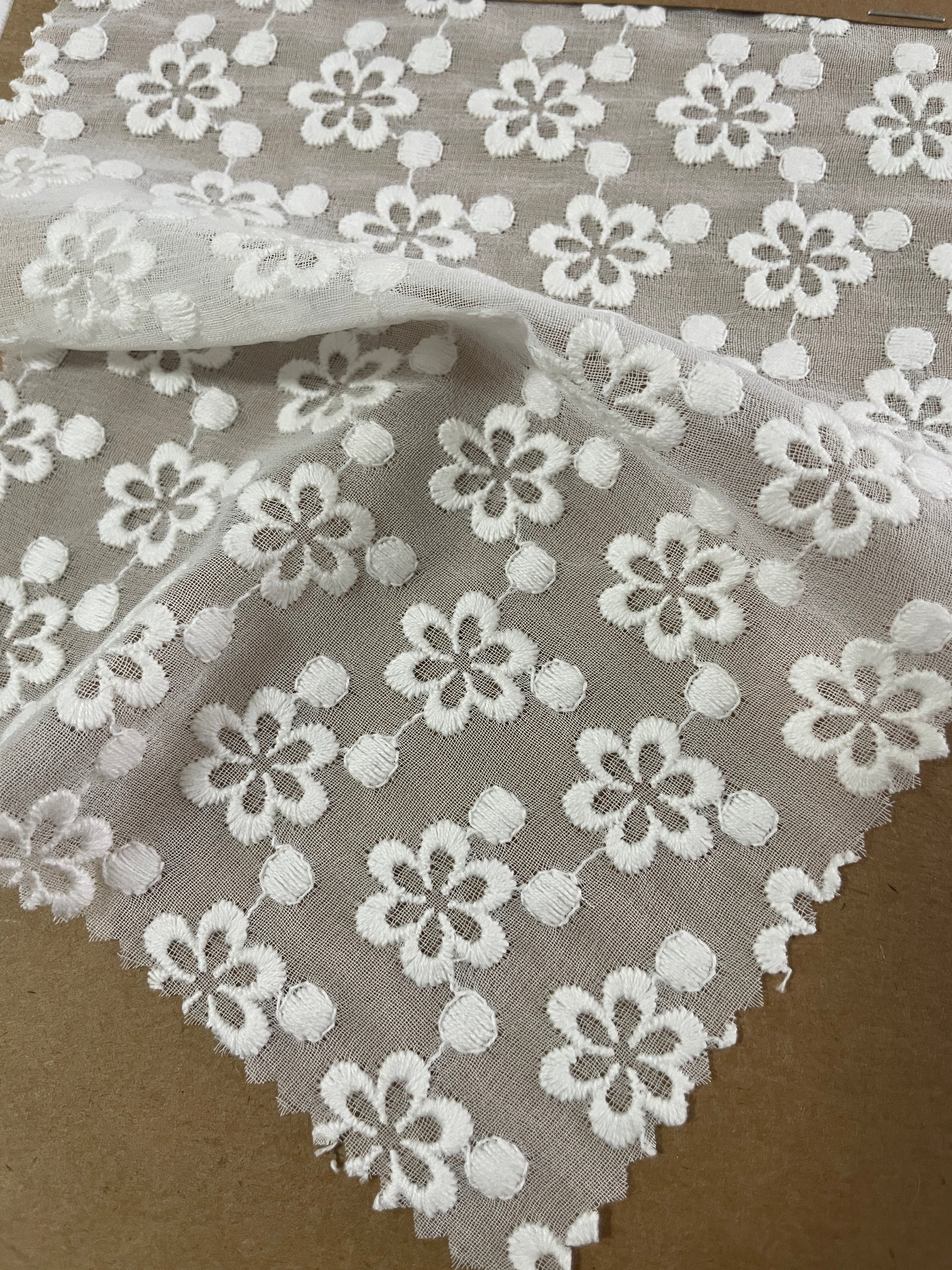 Cotton Poly Blended Embroidery Fabric - Natasha Fabric
