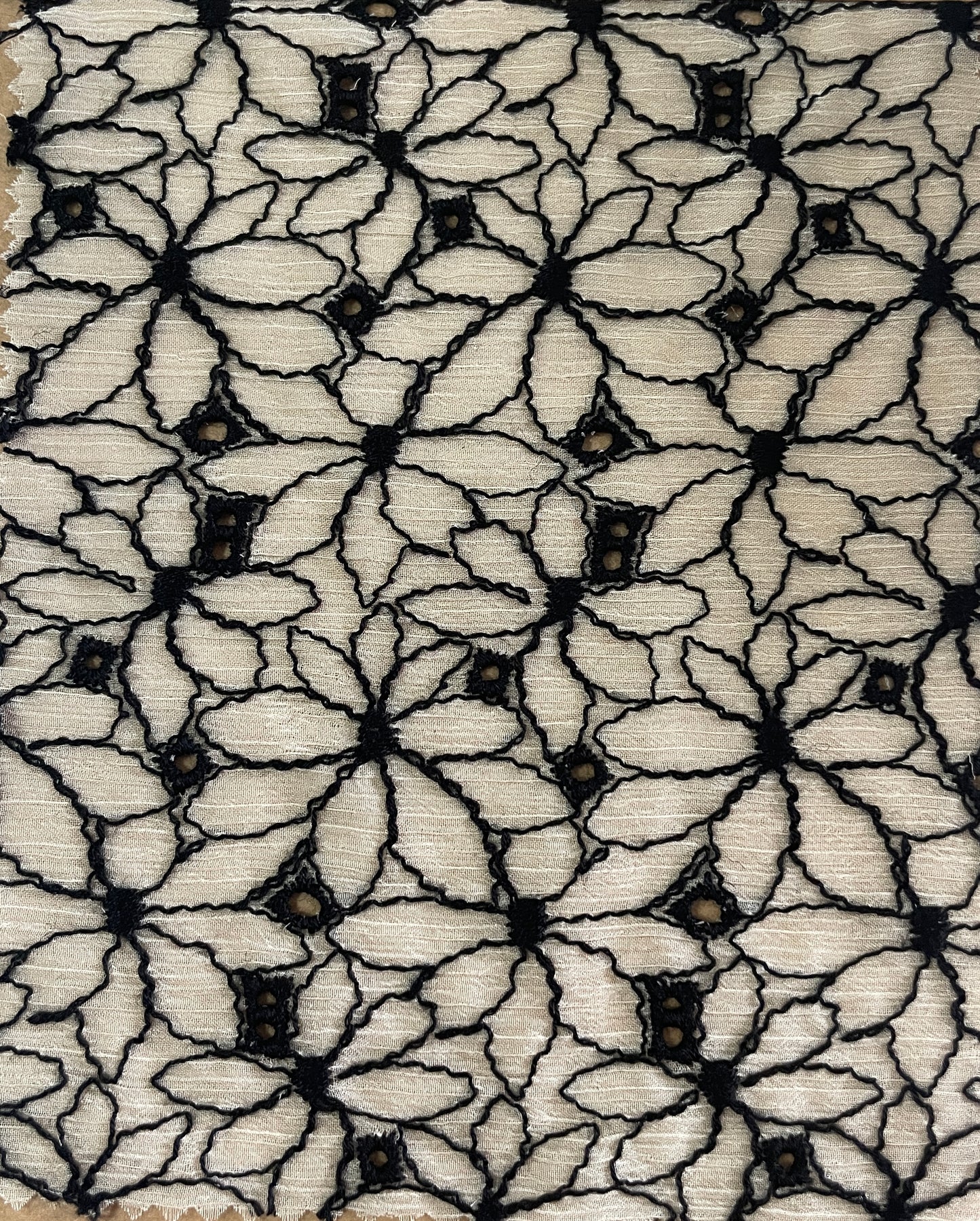 Poly Woven Embroidery Fabric - Natasha Fabric