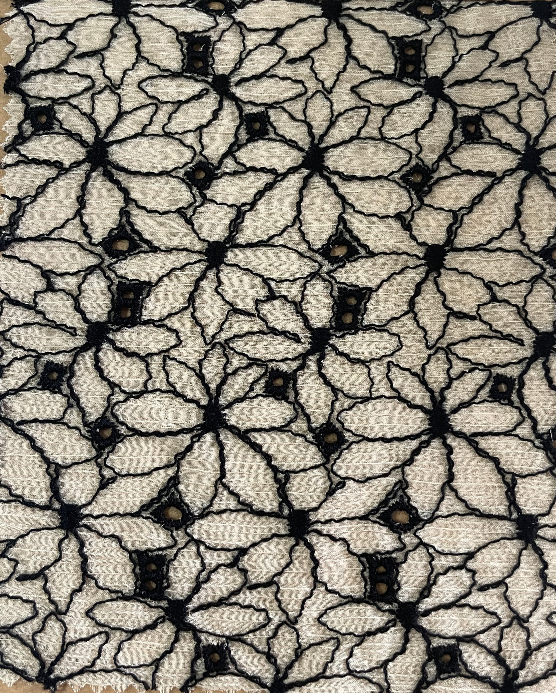 Poly Woven Embroidery Fabric - Natasha Fabric