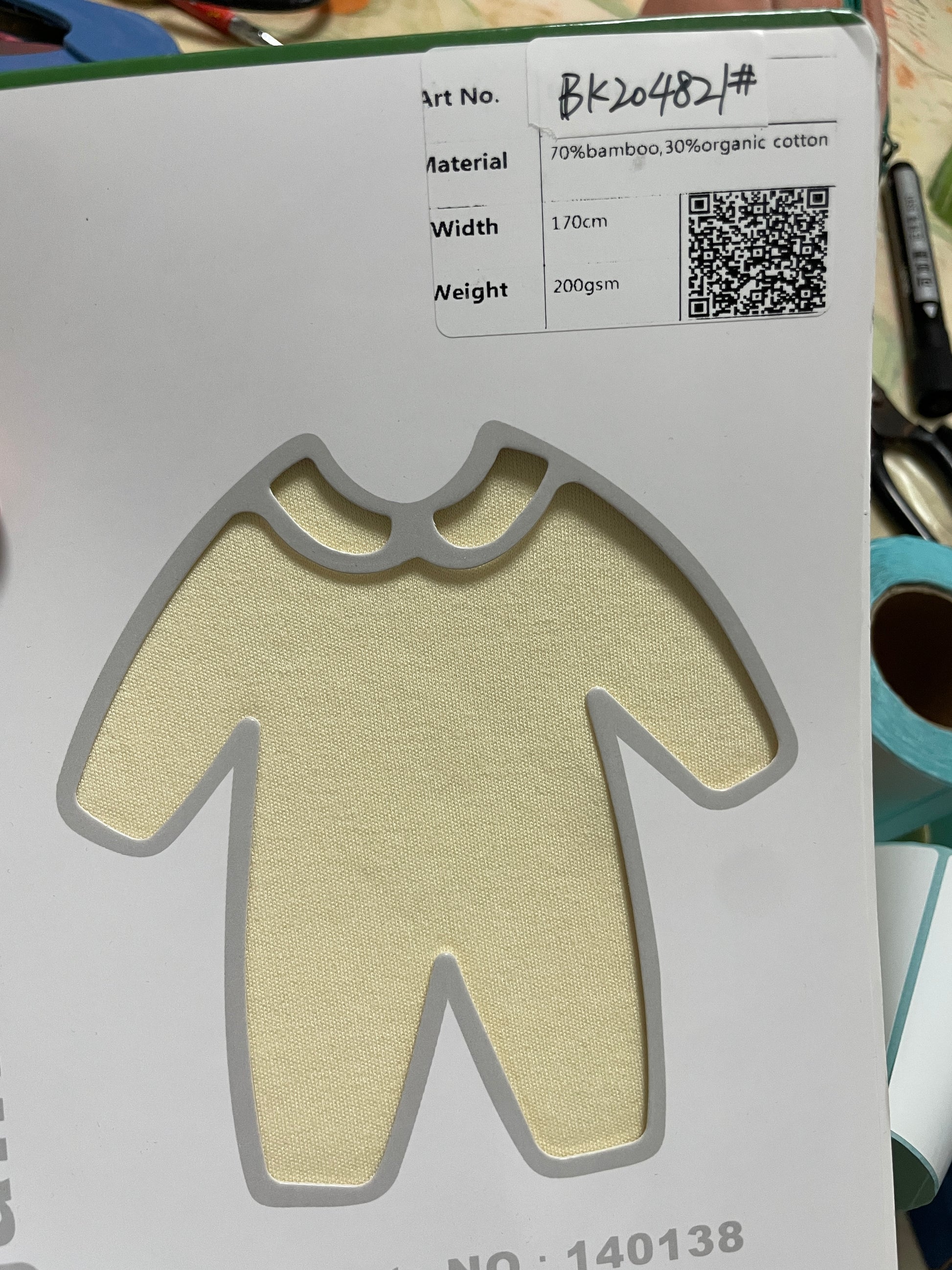 70% bamboo 30% Organic Cotton Fabric--200g Knit - Natasha Fabric