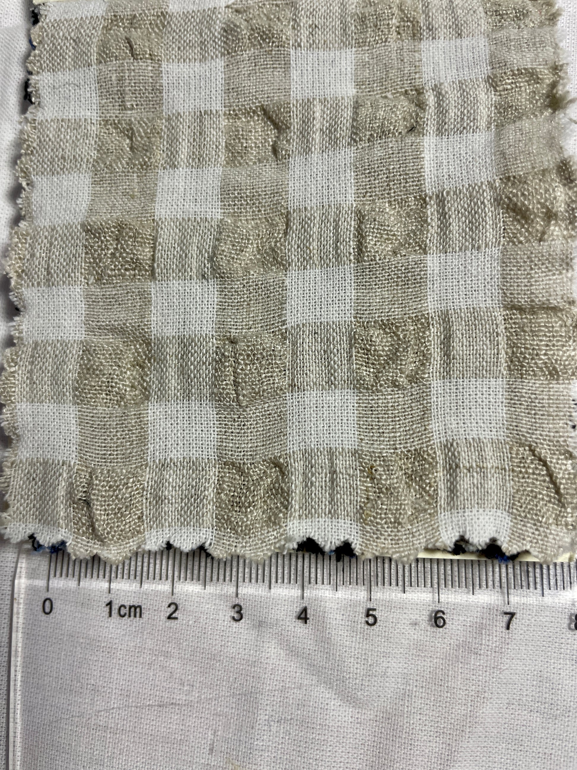 100% Linen Crepe Yarn Dyed Plaid Fabric For Shirt - Natasha Fabric