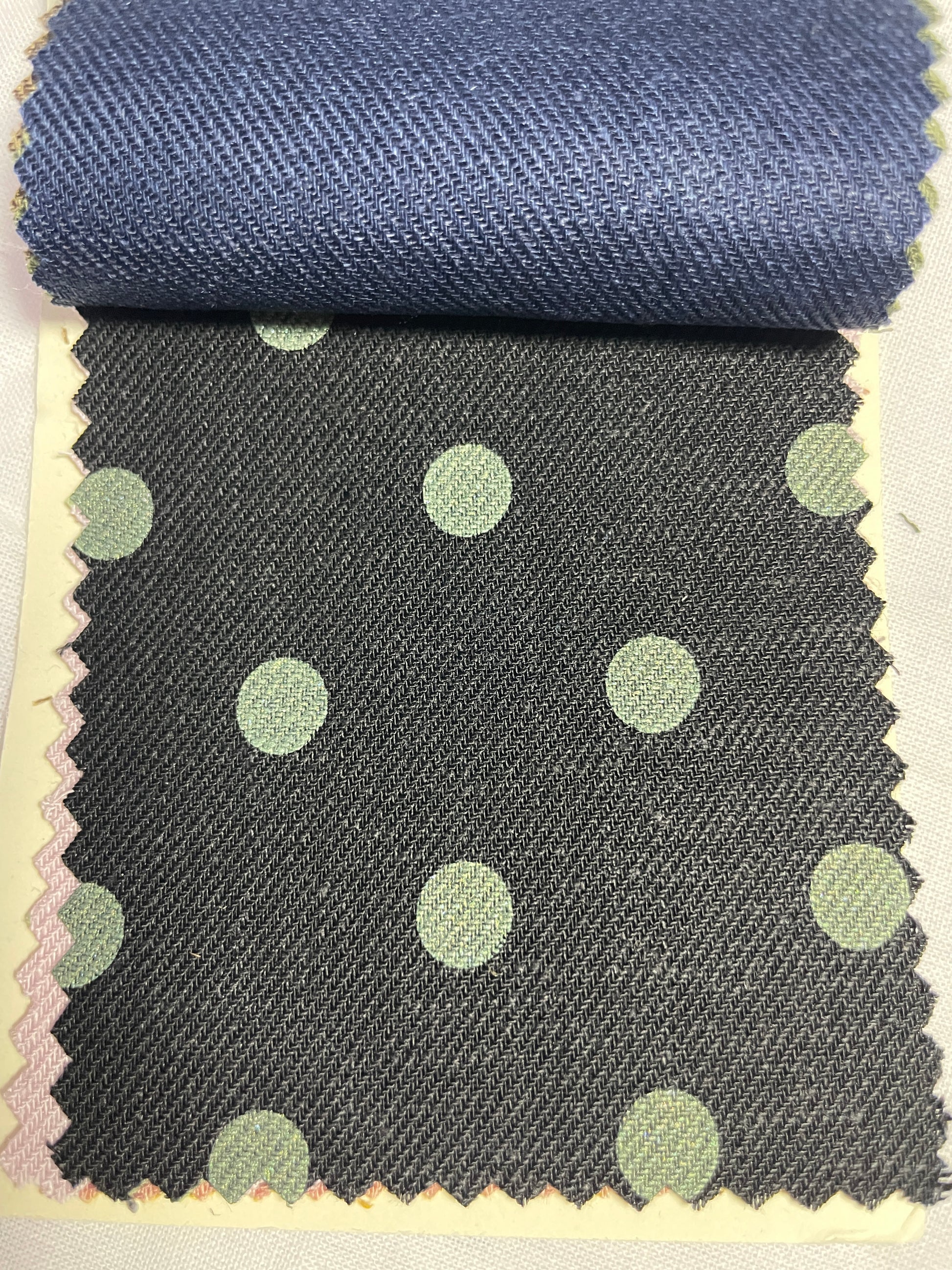 Slightly Stretchy Linen Viscose Blended Dots Pattern Fabric on Sale - Natasha Fabric