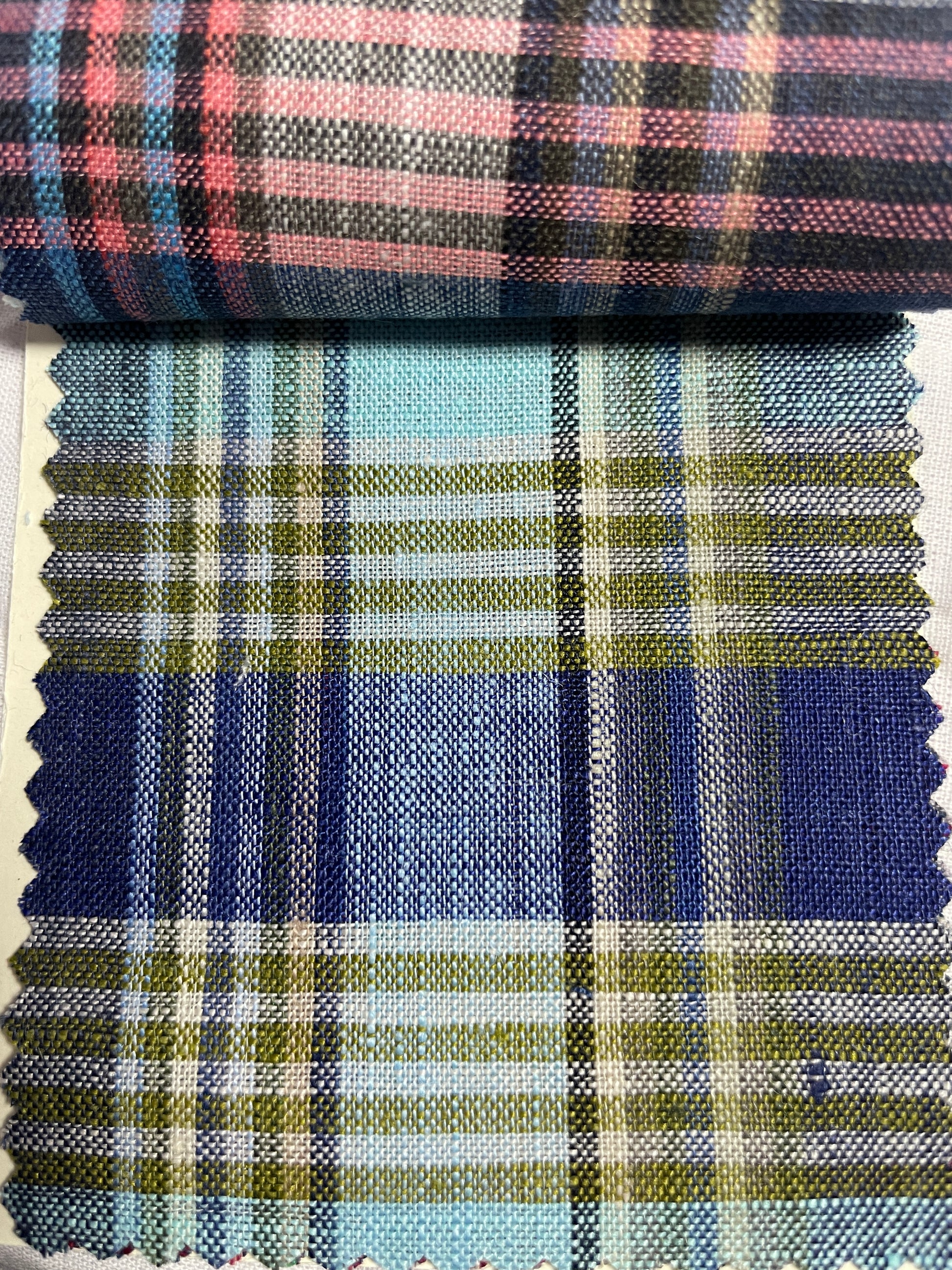 Multi-color Line Yarn Dyed Plaid Fabric - Natasha Fabric