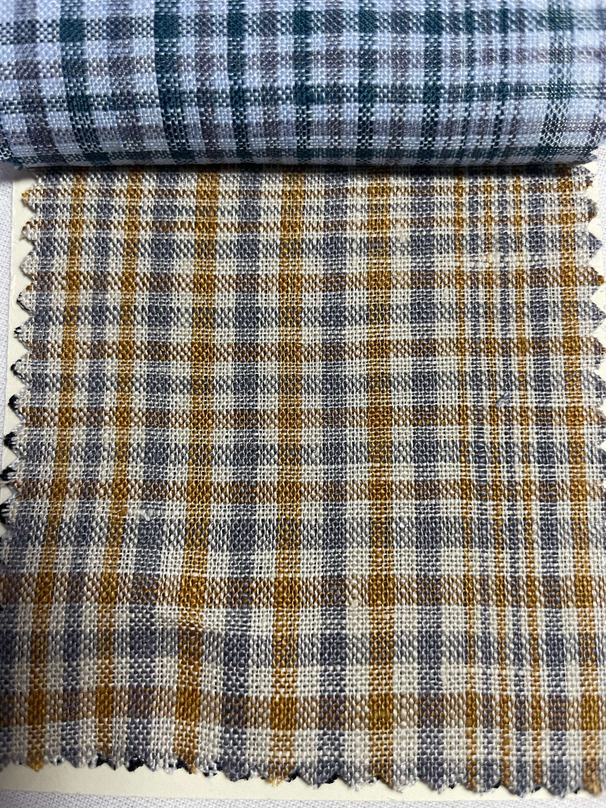 100% Linen Yarn Dyed Plaid Fabric For Shirt - Natasha Fabric