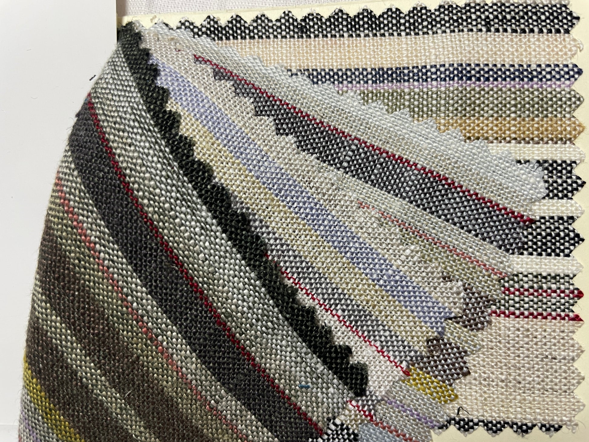 Multi-color Linen Yarn-Dyed Stripe Fabric - Natasha Fabric