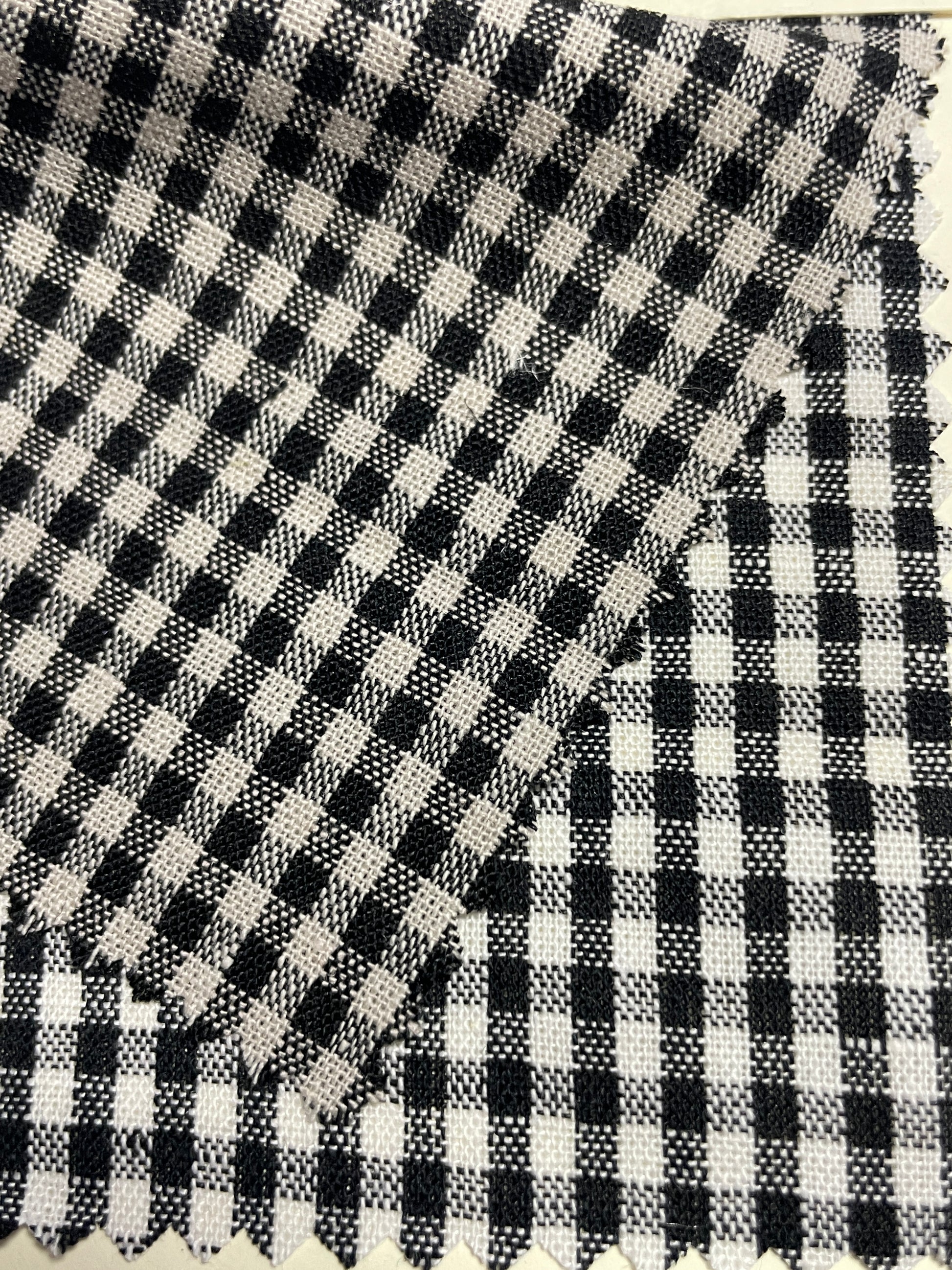 Cotton & Linen Blended Yarn-Dye Small Check Fabric - Natasha Fabric