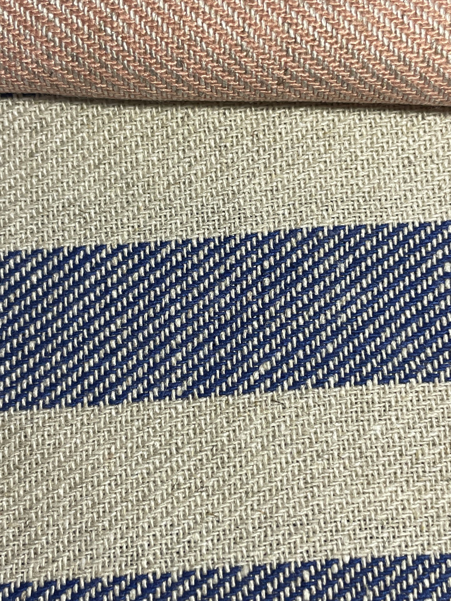 Big Stripe Yarn-Dyed Linen Fabric in Stock - Natasha Fabric