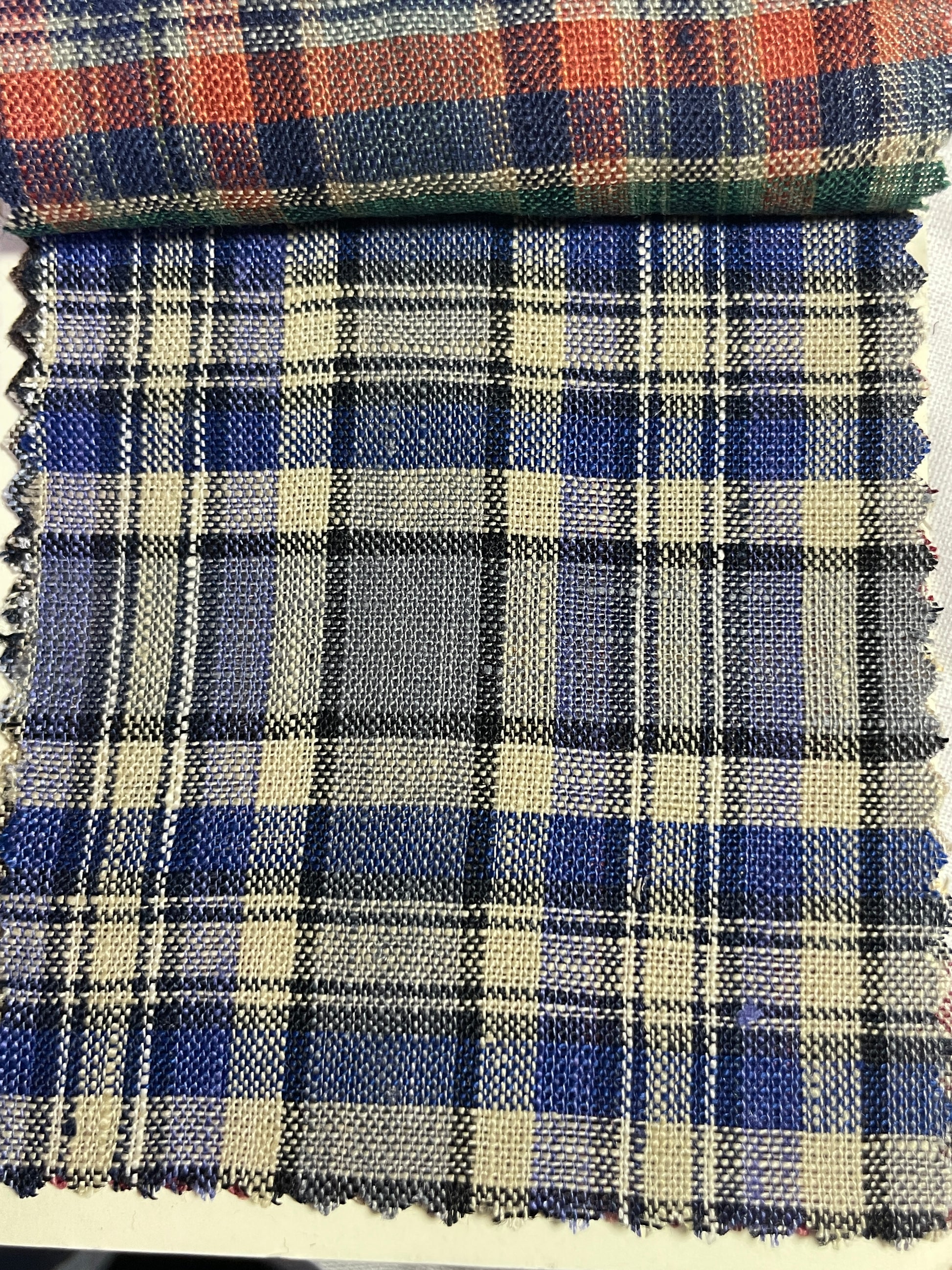 100% Linen Yarn Dyed Plaid Fabric For Dress - Natasha Fabric